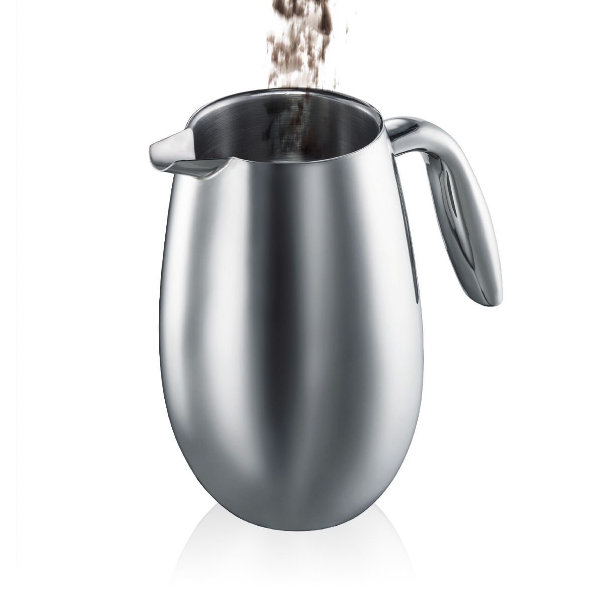 Bodum Columbia 8 Cup French Press Coffee Maker - 1.0L/34oz Double Wall Stainless Steel - Perfect for Home, Office & Camping Brewing
