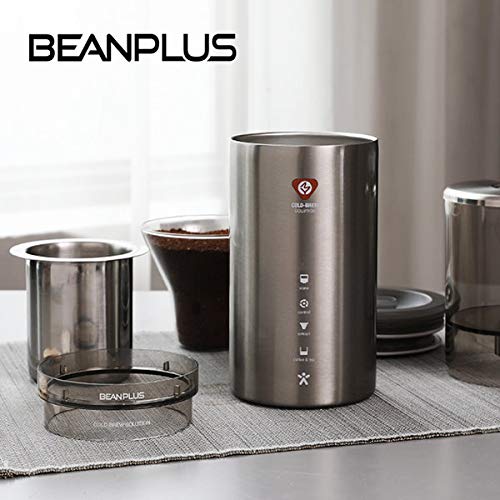 BEANPLUS Dutch Coffee Maker 550ml (10 Cups) - Premium Cold Brew Solution for Iced Coffee & Cold Brew Tea | Perfect for Home, Office & Outdoor Use