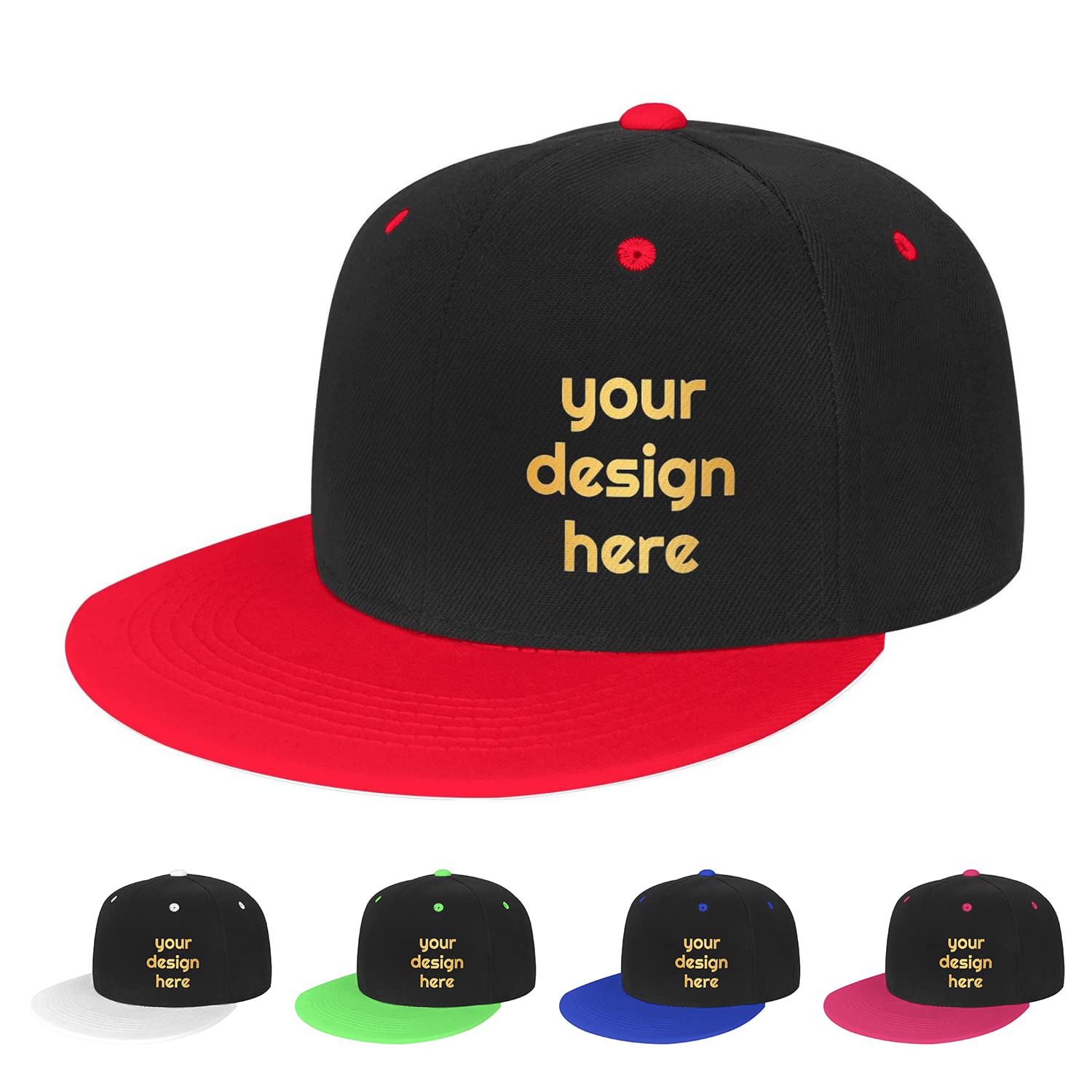 Custom Personalized Trucker Hats for Men & Women - Add Your Own Picture, Text or Logo - Embroidered Adjustable Baseball Cap - Perfect for Sports, Outdoor Activities & Gifts