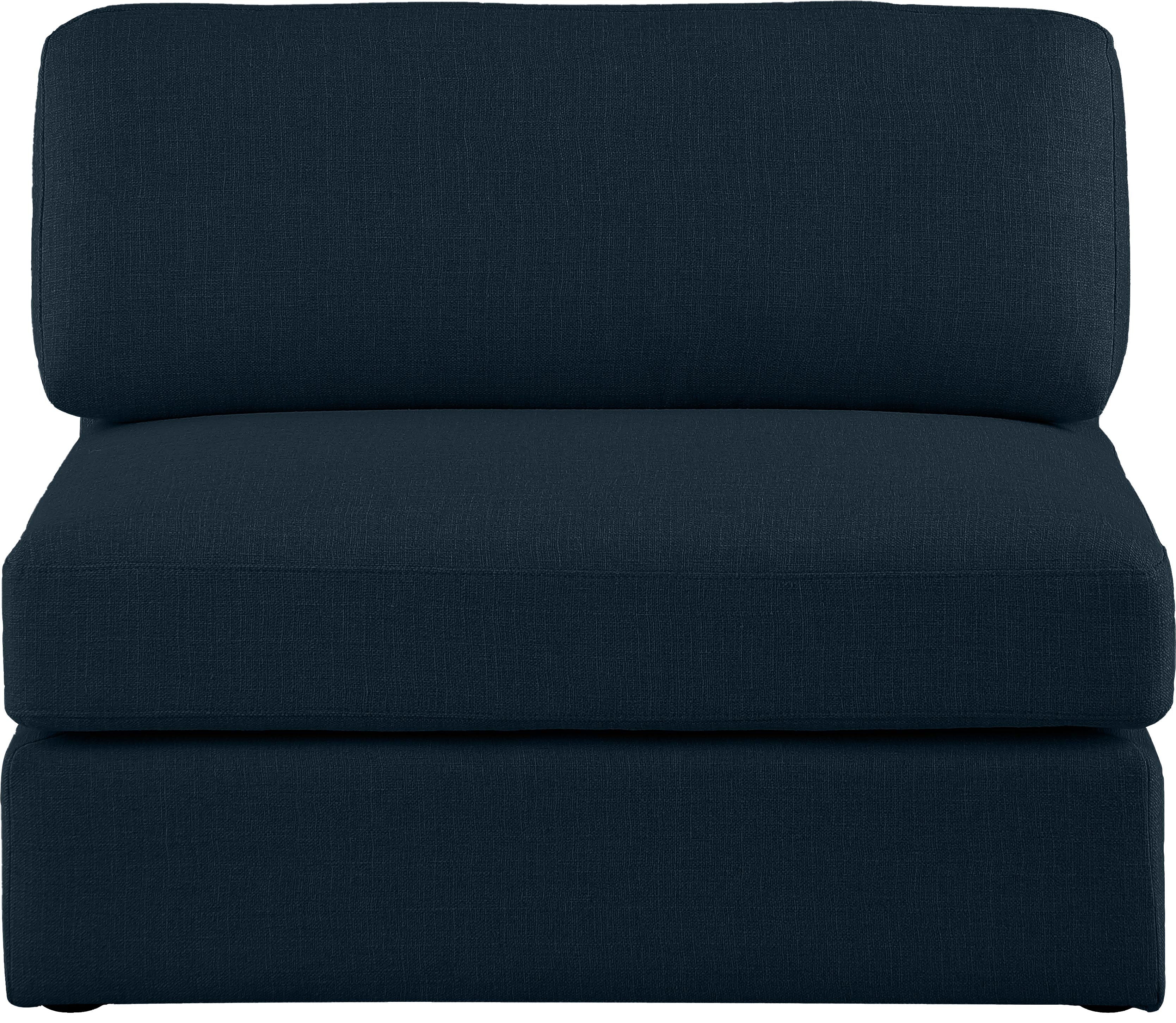 Beckham Durable Linen Textured Fabric Armless Chair - Modern Home Office & Living Room Accent Furniture for Relaxing & Decor