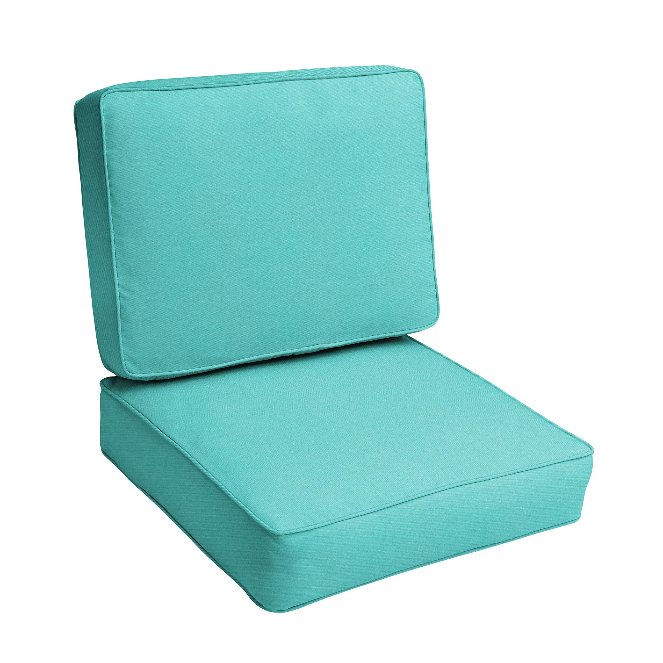 Sorra Home Sunbrella Canvas Aruba Outdoor Seat and Back Cushion Set - 22
