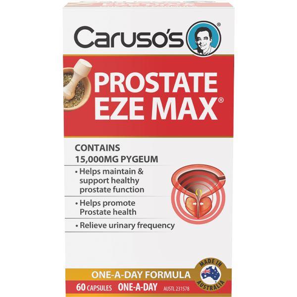 Carusos Prostate Eze Max Supplement - Advanced Prostate Support for Men - Promotes Urinary & Prostate Health - Ideal for Active Lifestyles & Daily Wellness Routine