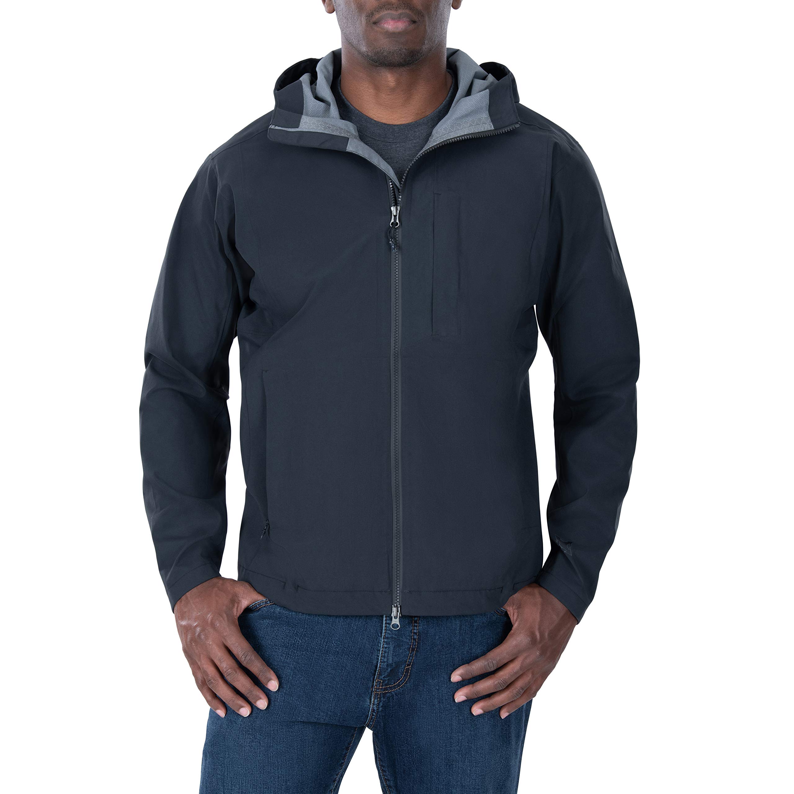 Vertx Men's Fury Hardshell Jacket - Waterproof Windproof Outdoor Shell for Hiking, Camping & Travel - Lightweight Durable All-Weather Protection