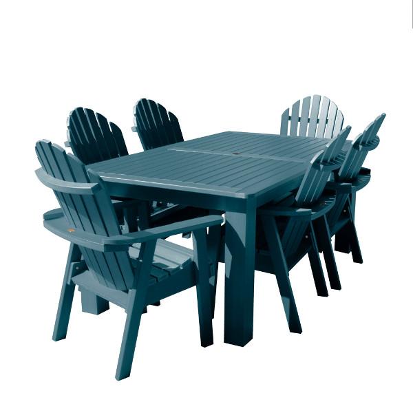 Hamilton Adirondack 7-Piece Rectangular Outdoor Dining Set - Patio Furniture for Backyard, Garden & Poolside Dining