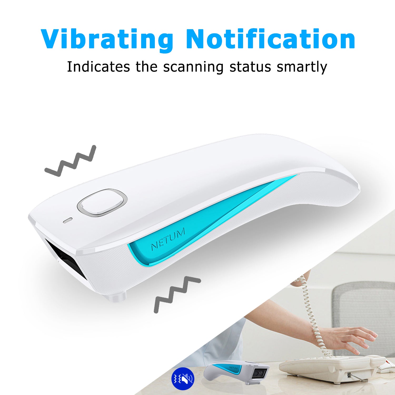 C850 2D Wireless Barcode Scanner - High-Speed Bluetooth Handheld Scanner for Retail, Warehouse & Inventory Management | Perfect for POS, Shipping & Stock Control
