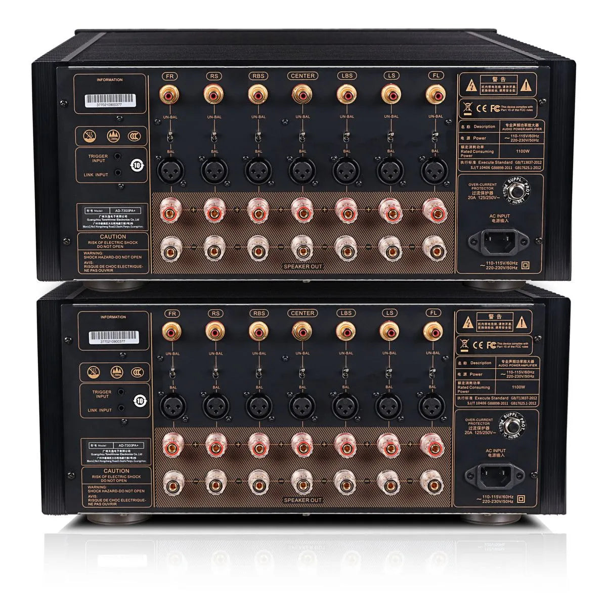 Tone Winner AT-300 16-Channel AV Processor & AD-7300 Power Amplifier Combo - Home Theater Audio System for Immersive Movie & Music Experience