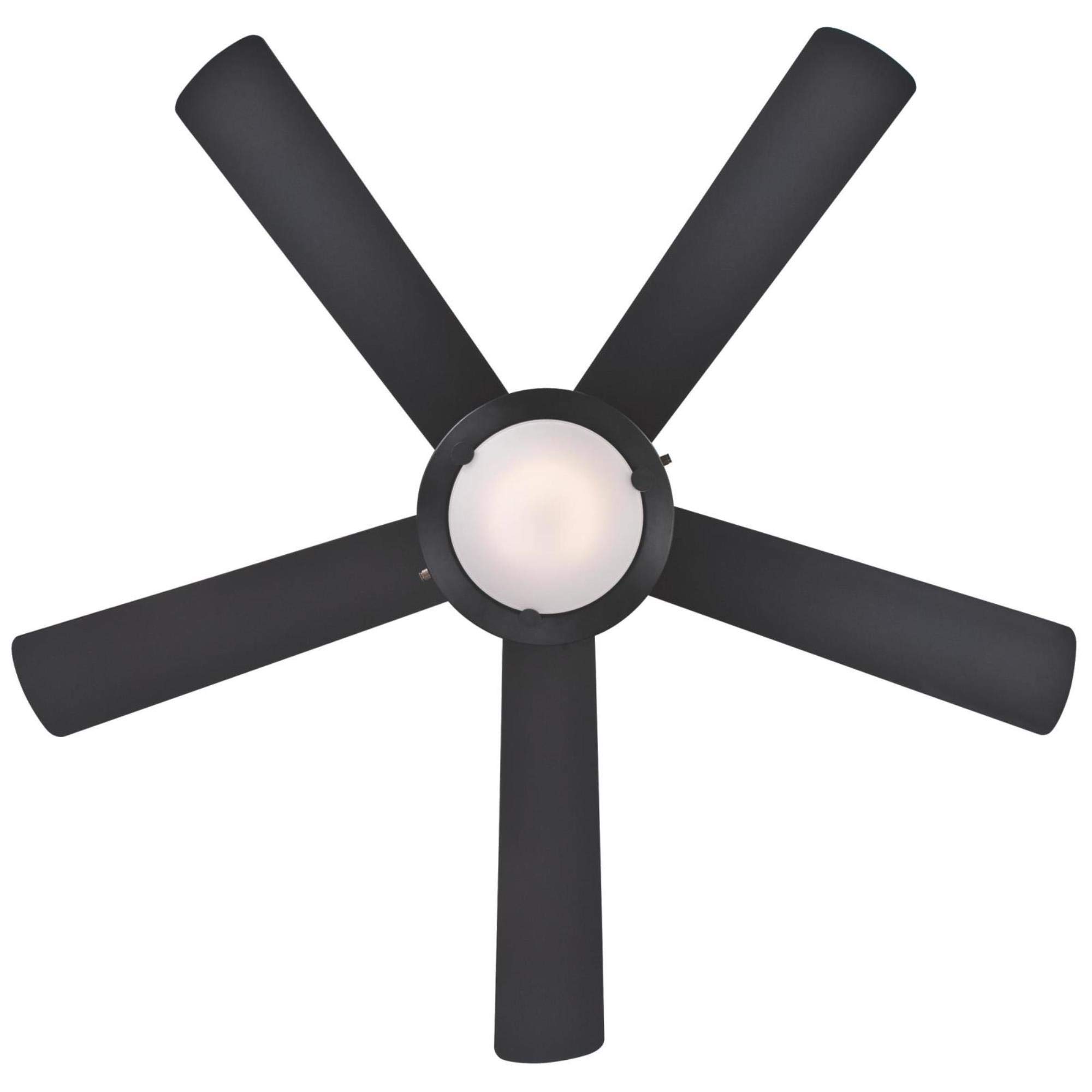 Westinghouse 7224200 Comet Indoor Ceiling Fan with Light Kit, 52 Inch Matte Black - Quiet Reversible Motor, Energy Efficient for Bedroom, Living Room, Kitchen & Office