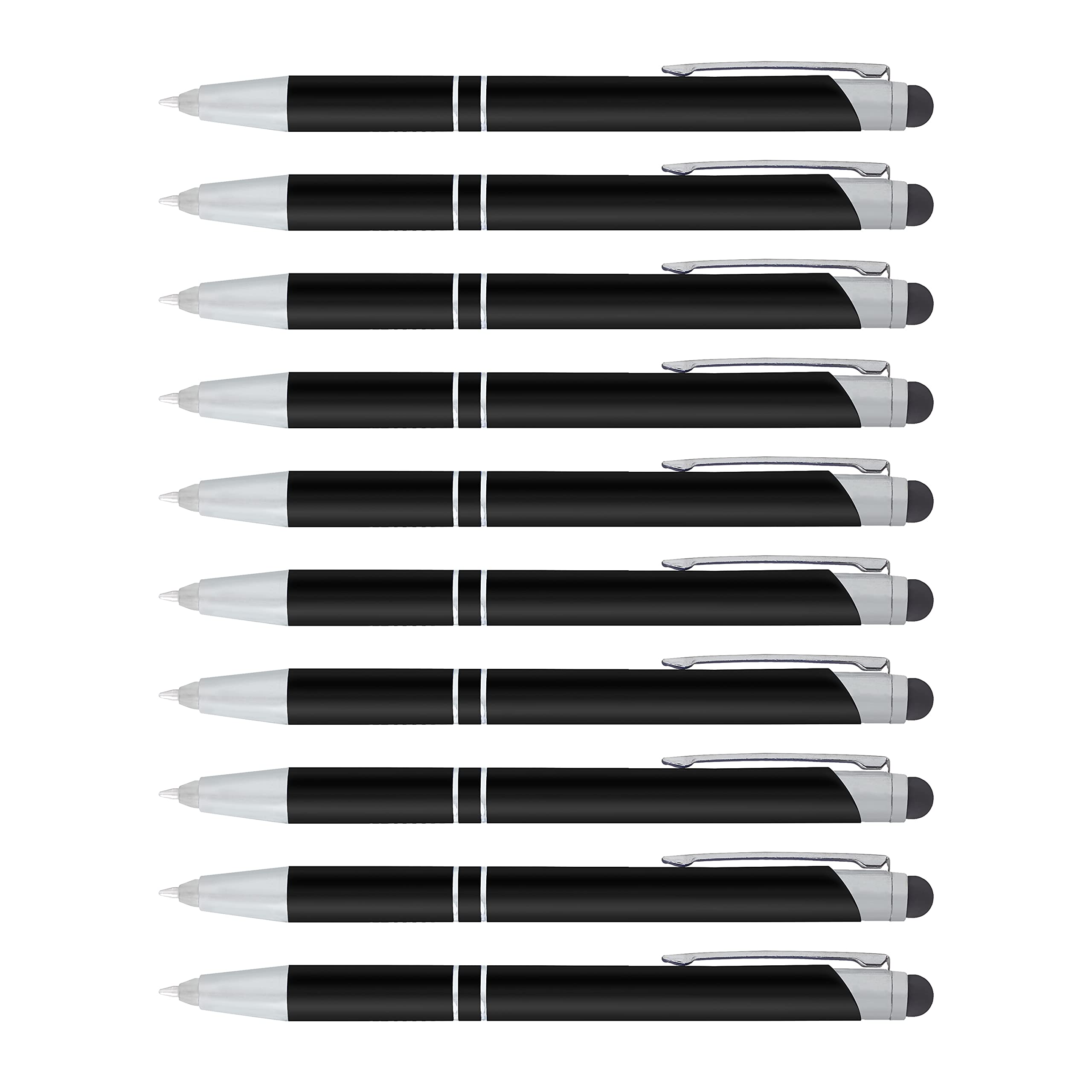 10-Pack Night Rite LED Stylus Pens with Twist Action & Black Ink - Metal Tip for Touchscreens - Perfect for Writing, Drawing & Note-Taking in Low Light