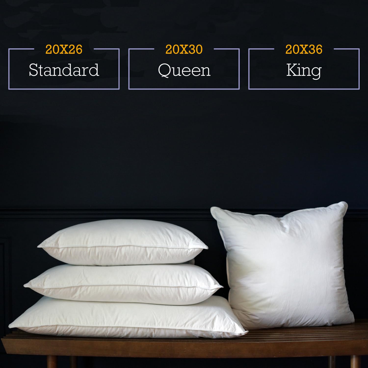 Premium 235-Thread Count 100% Cotton Down Pillow for Side & Back Sleepers - 25% Goose Down & 75% Feather Fill - Hotel Quality Luxury Bedding for Restful Sleep - Perfect for Home, Guest Room & Travel (White, Standard Size, 1-Pack)