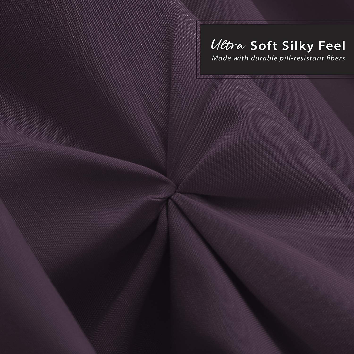 Premium Purple Pinch Pleat Queen Bed Skirt - 14 Inch Drop Hotel Quality Microfiber Bedskirt for Queen Size Beds | Perfect for Home Decor, Guest Rooms & Luxury Bedroom Styling
