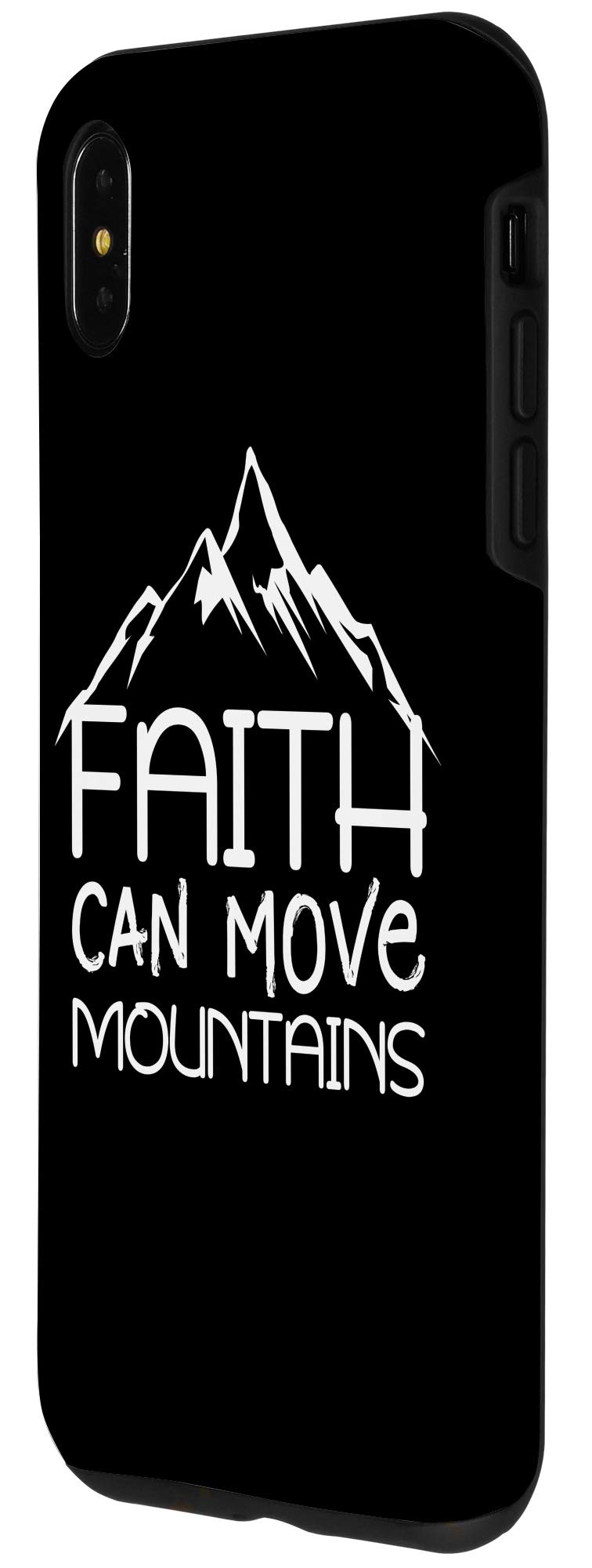 iPhone XS Max Faith Can Move Mountains Phone Case with Bible Quote - Religious Protective Cover for Christians - Perfect Gift for Church, Bible Study & Daily Inspiration