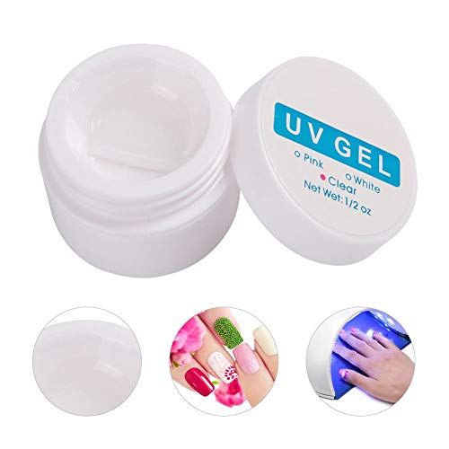 Fast Drying UV Gel Nail Extension Glue - Clear, Pink, White Colors for Strong & Long-Lasting Manicures | Professional Nail Art Builder Gel for Salon & Home Use | Perfect for Acrylic Nail Extensions, Tips & Nail Decorations