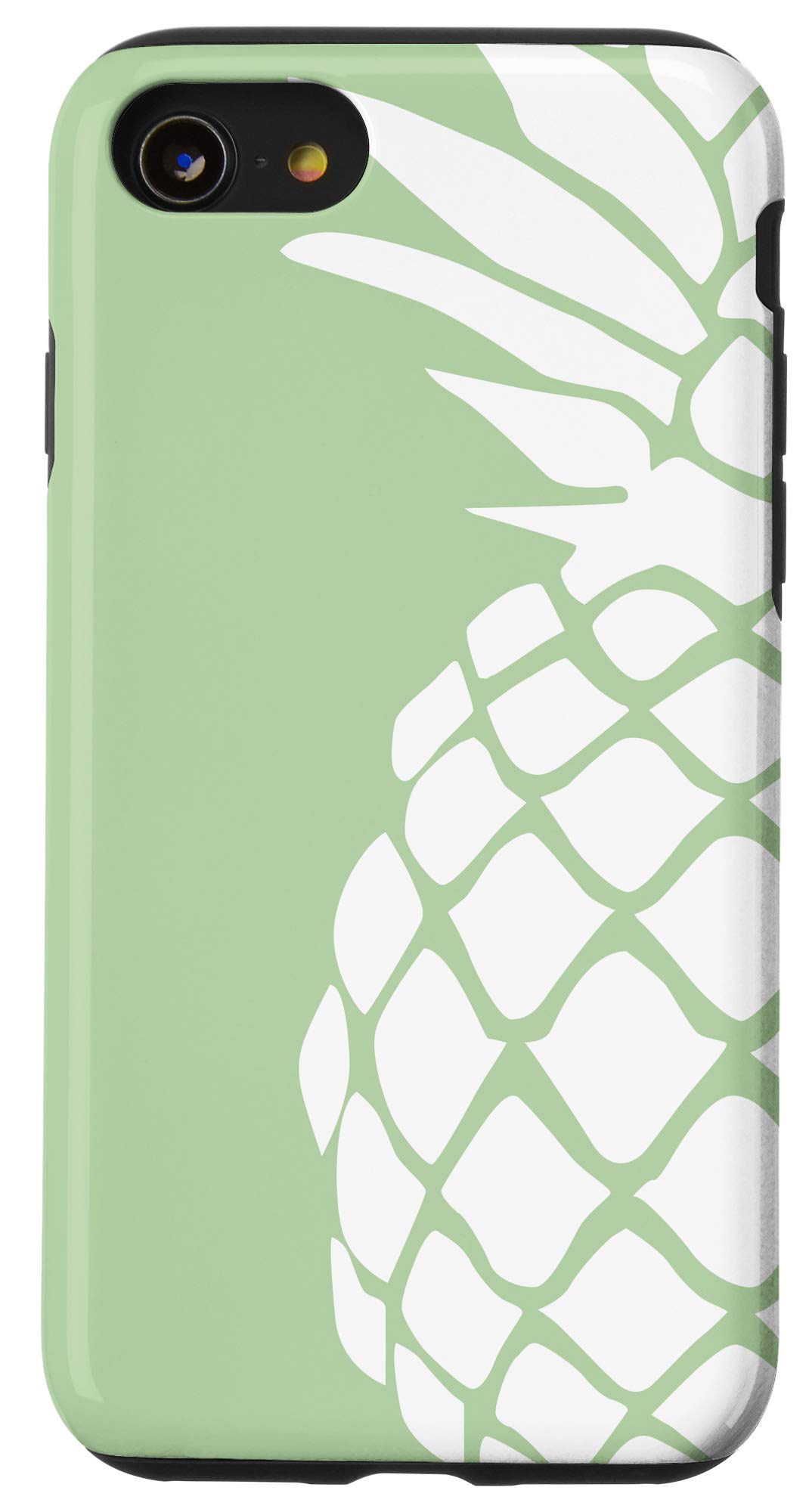 iPhone SE (2020) / 7 / 8 Green Pineapple Fruit Funny Graphic Protective Phone Case - Perfect for Summer Beach Outings & Tropical Vacations
