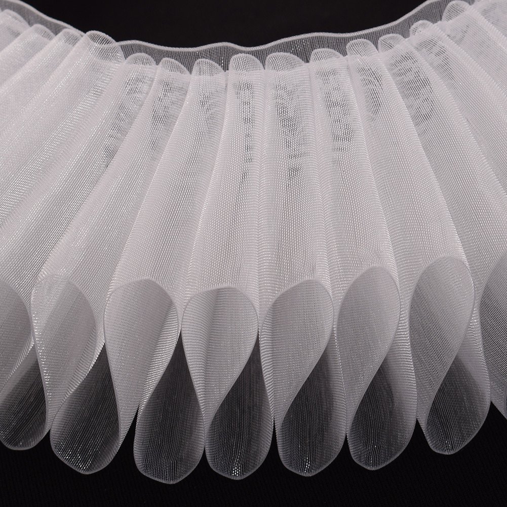 Graceart Victorian Elizabethan Ruff Collar - Elegant Dickens Neck & Wrist Ruffs, Lace Cuff Bands for Renaissance Fairs, Cosplay & Historical Reenactments