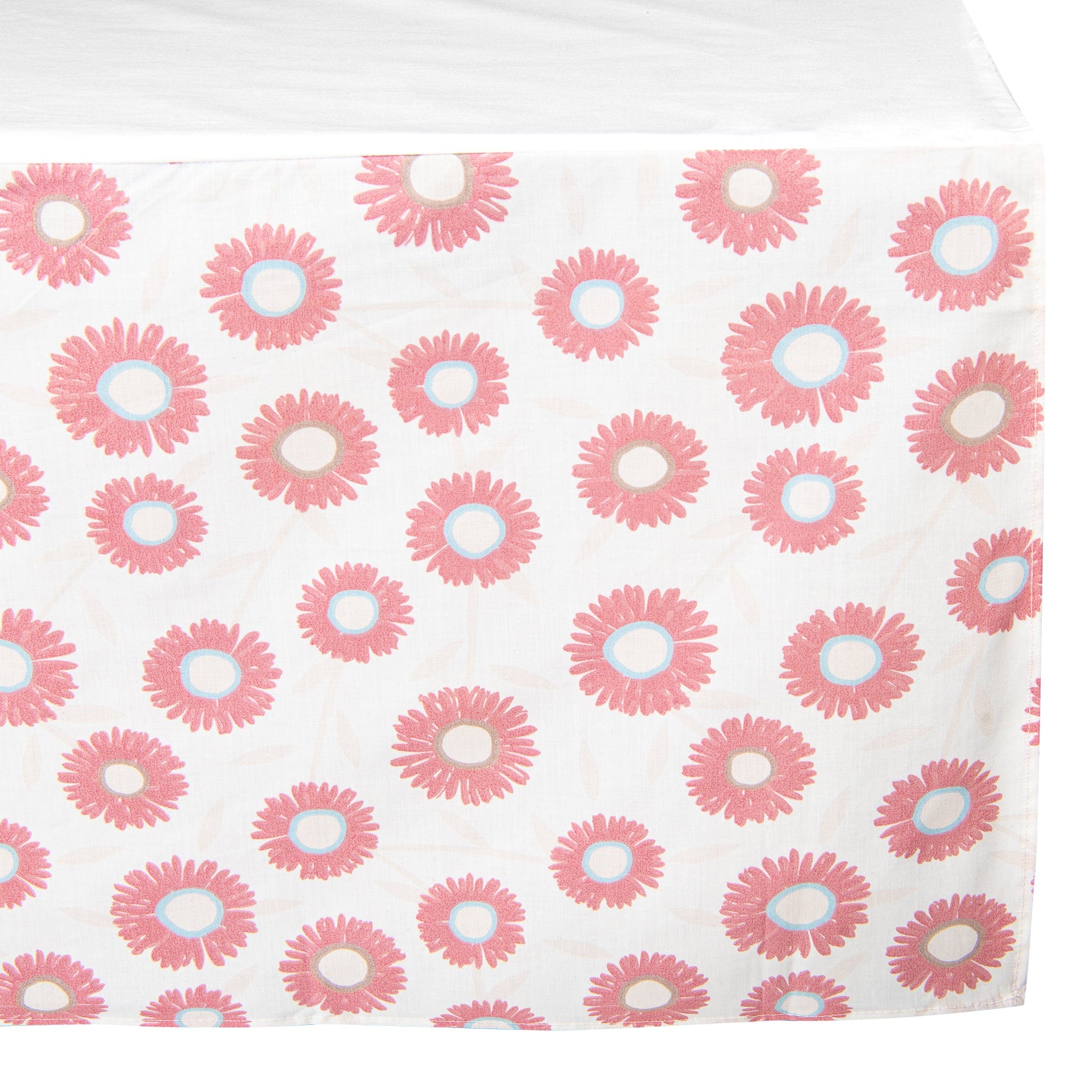 Lily Crib Bed Skirt - Elegant Nursery Crib Skirt with Floral Design for Baby Girls & Boys - Perfect for Nursery Decor, Baby Showers & Newborn Photography