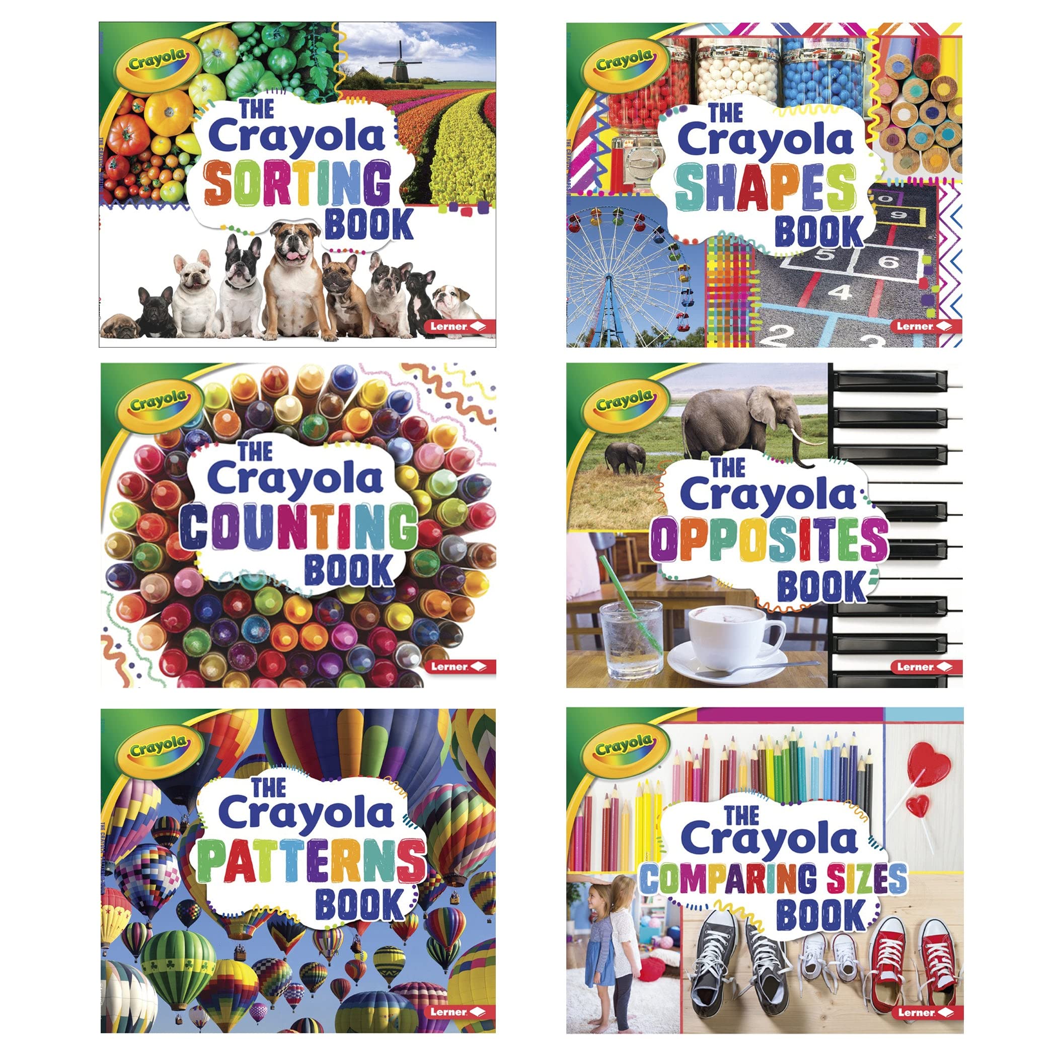Crayola Concepts - 6 Book Set for Kids | Educational Activity Books for Learning & Creativity | Perfect for Homeschooling, Classrooms & Fun at Home