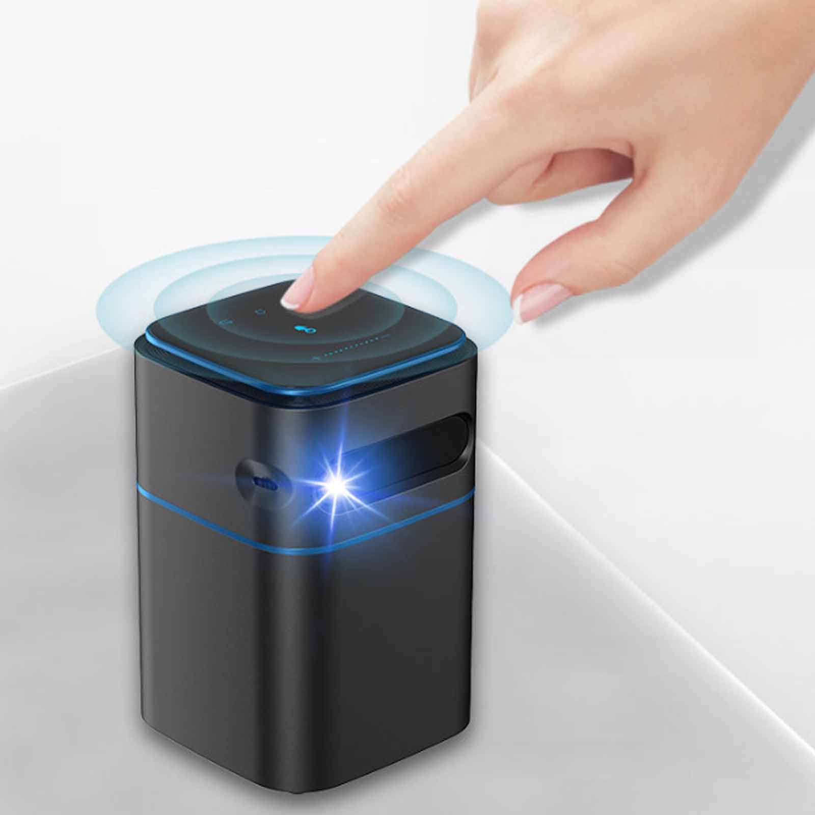 4K Ultra Mini Smart LED Projector - Android 9.0, 2GB RAM + 16GB Storage, Dual-Band WiFi (2.4G/5G), Touch Keypad, 120 ANSI Lumens - Portable Home Theater & Office Projector for Movies, Gaming, Presentations & Outdoor Entertainment