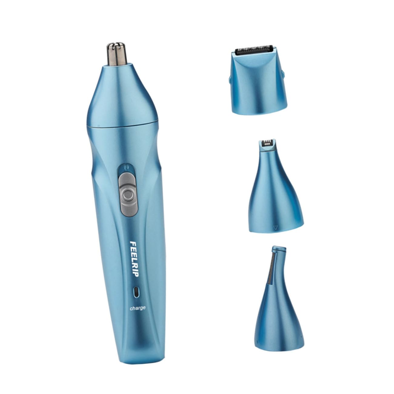 IPetBoom Rechargeable Electric Nose Hair Trimmer for Women & Men - USB Eyebrow Shaver, Body Groomer & Facial Hair Remover (Blue) - Perfect for Travel, Home Use & Personal Grooming Kit
