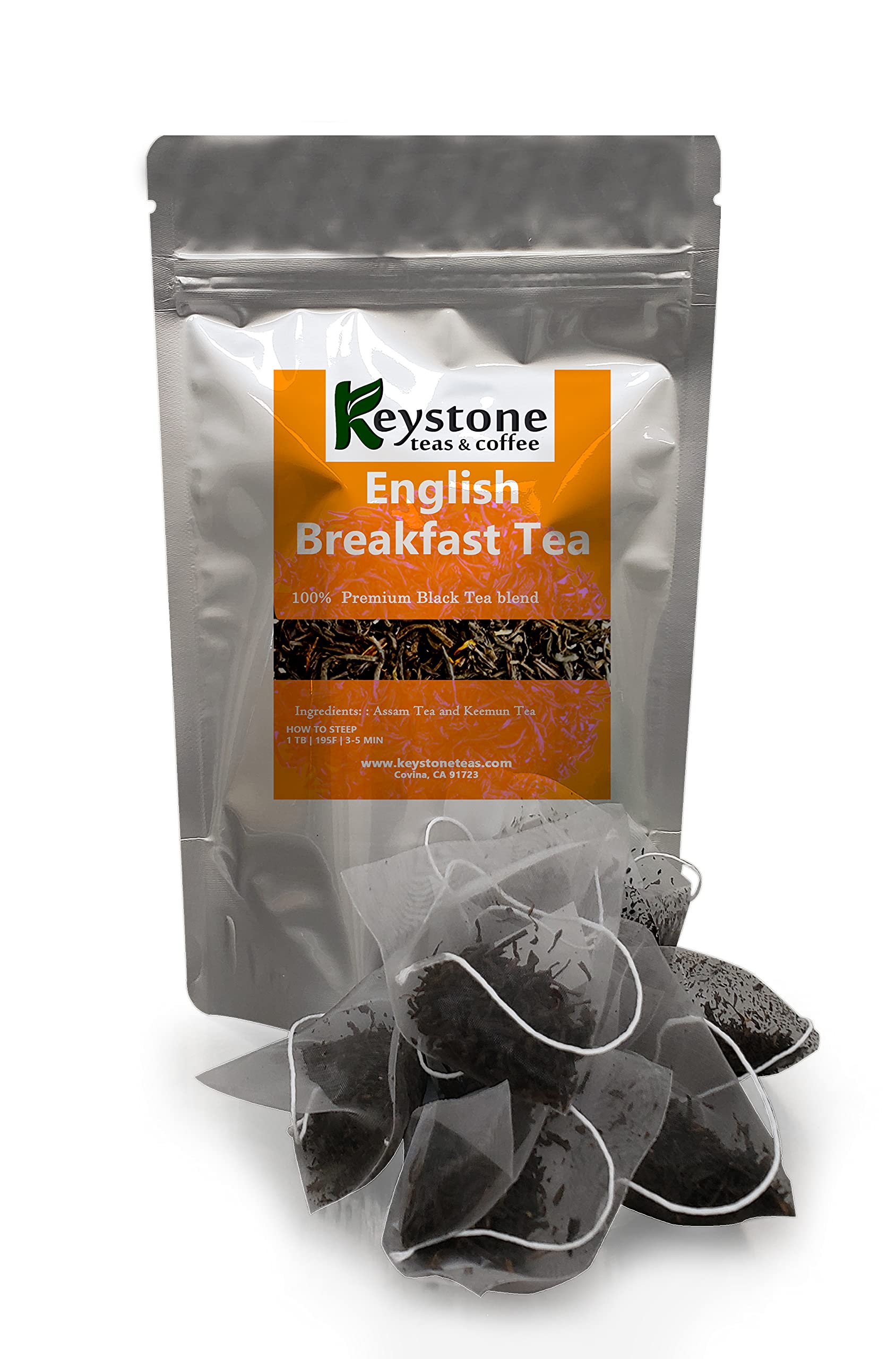 Premium English Breakfast Tea - 25 Pyramid Tea Bags | Rich & Robust Black Tea Blend | Perfect for Morning Boost & Afternoon Relaxation