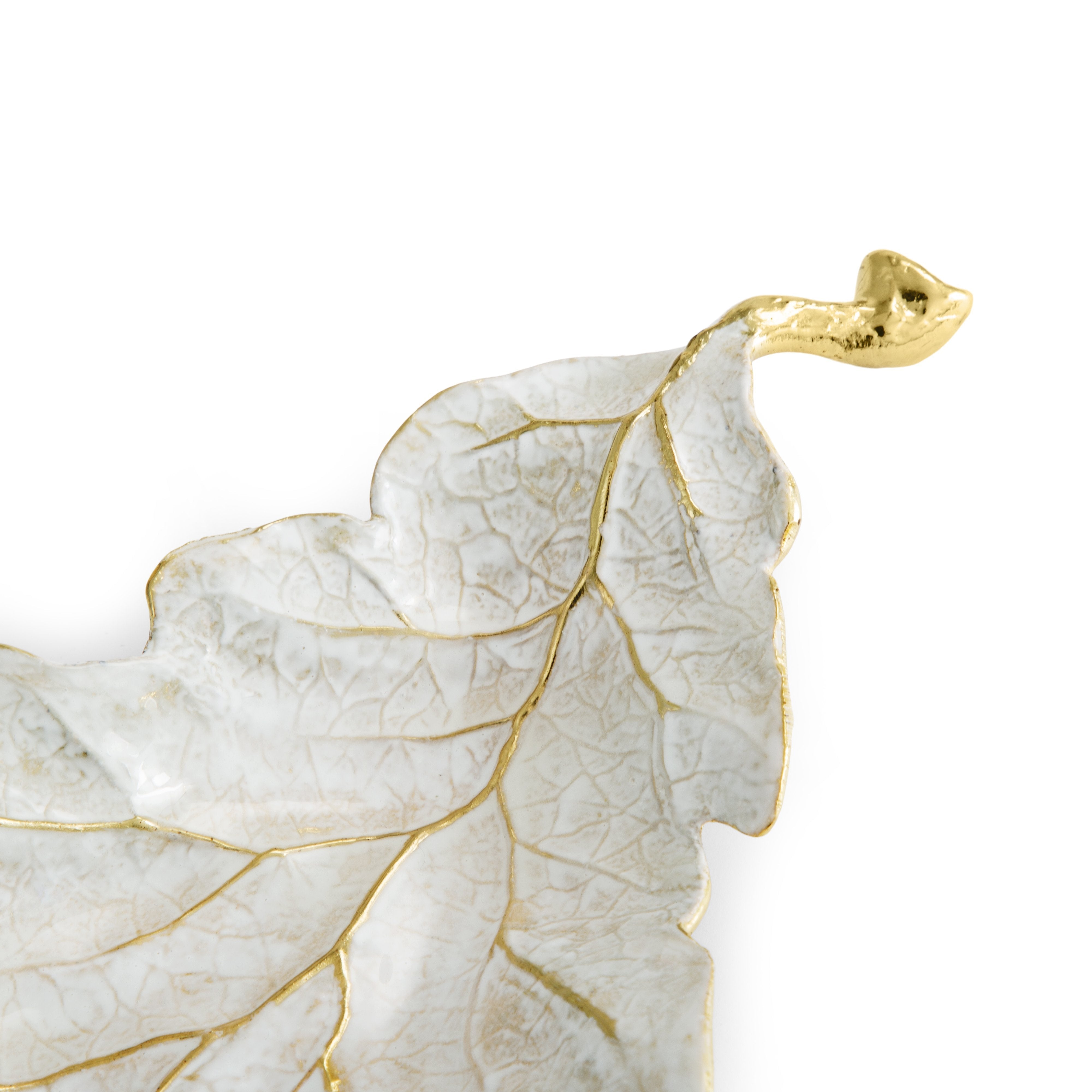Premium Red Oak Leaf-Shaped Serving Dish - Elegant Fall & Winter Tableware for Holiday Dinners, Thanksgiving Decor, and Seasonal Centerpieces