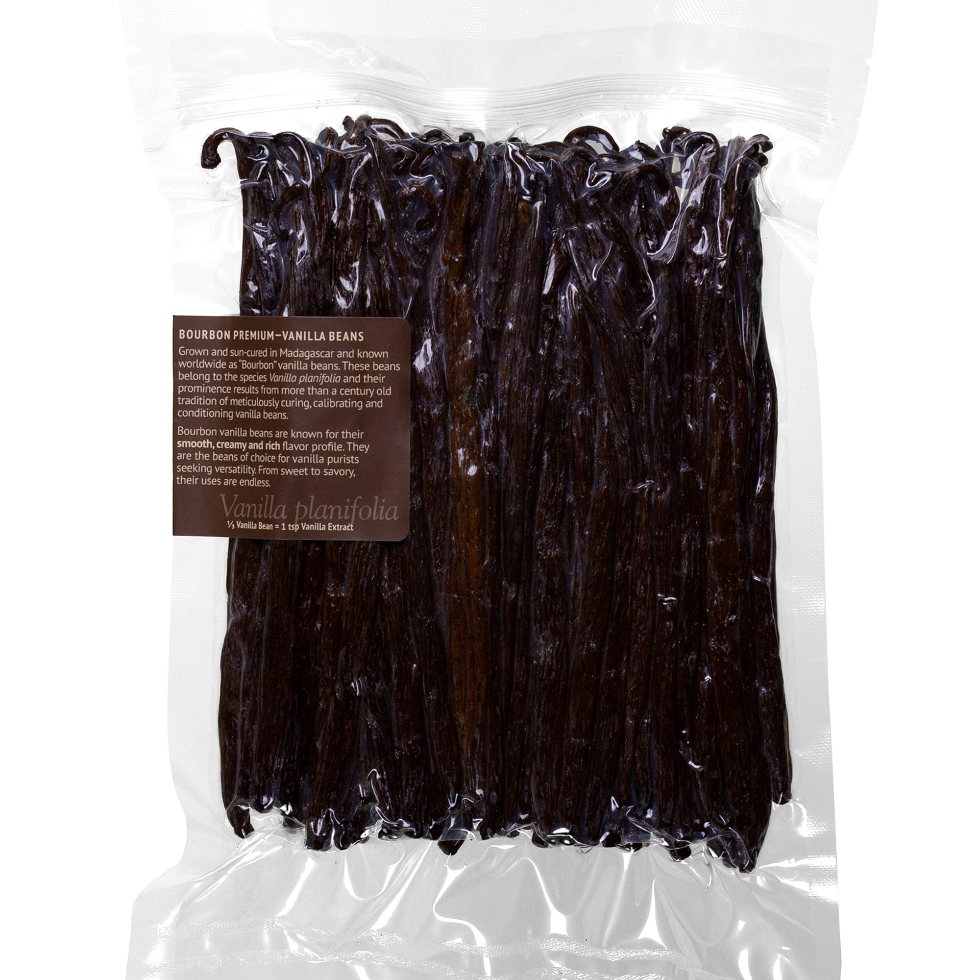 Premium Madagascar Bourbon Vanilla Beans - Tahitian Gold Gourmet Grade, Non-GMO Project Verified, 1 Pound Bag - Perfect for Baking, Desserts & Homemade Extracts