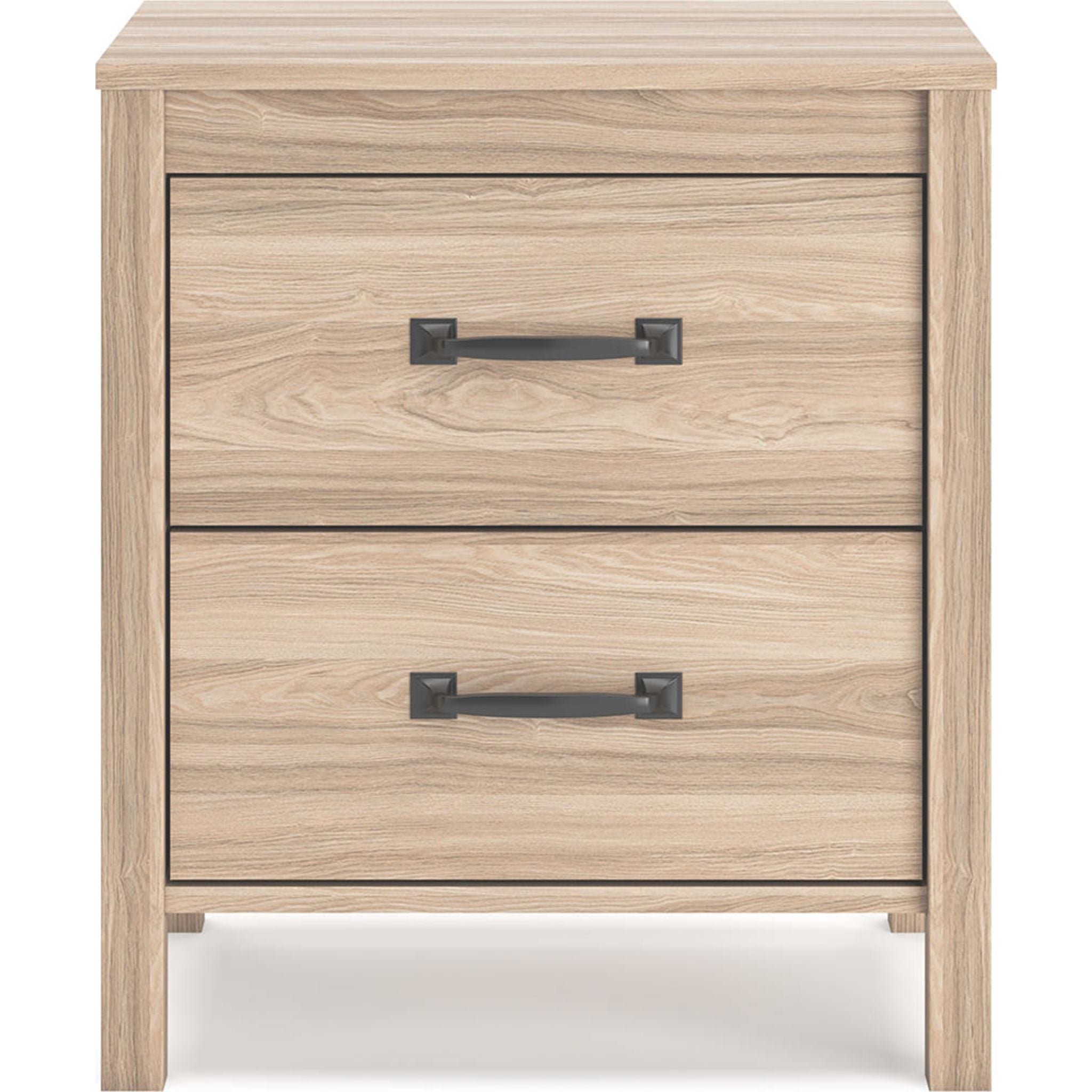 Battelle Modern Nightstand in Tan - Stylish Bedside Table for Bedroom, Living Room, or Guest Room