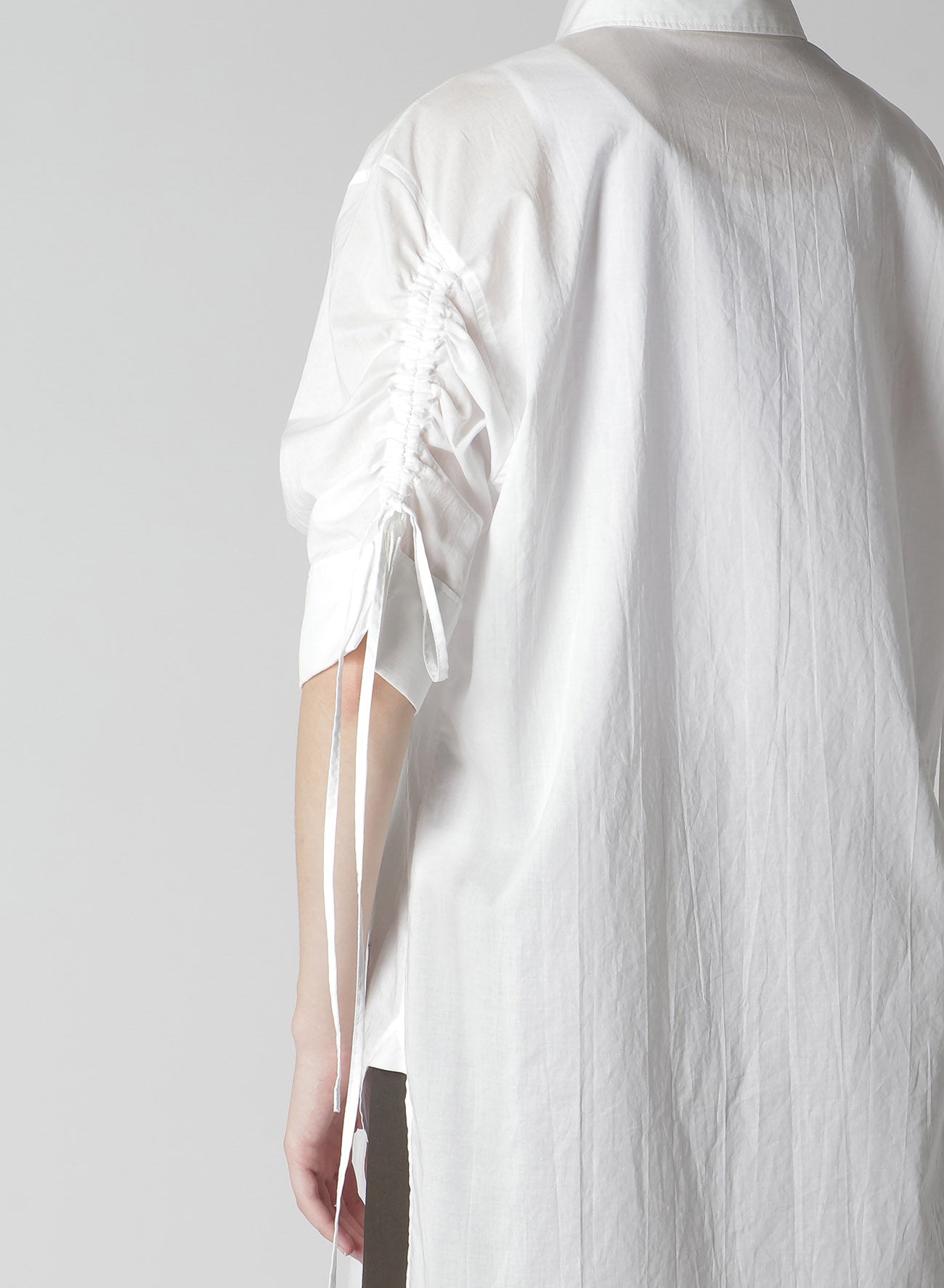 Cotton Lawn Shirring Sleeve Blouse - Women's Elegant Summer Top for Casual Wear, Office & Date Nights