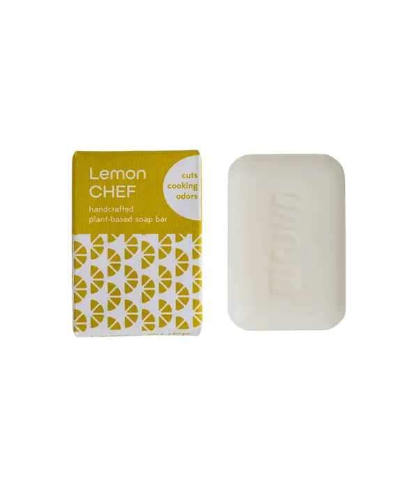 Lemon Chef's Soap Bar - Natural Hand Cleanser for Cooking & Kitchen Use - Perfect for Chefs, Home Cooks & Food Prep