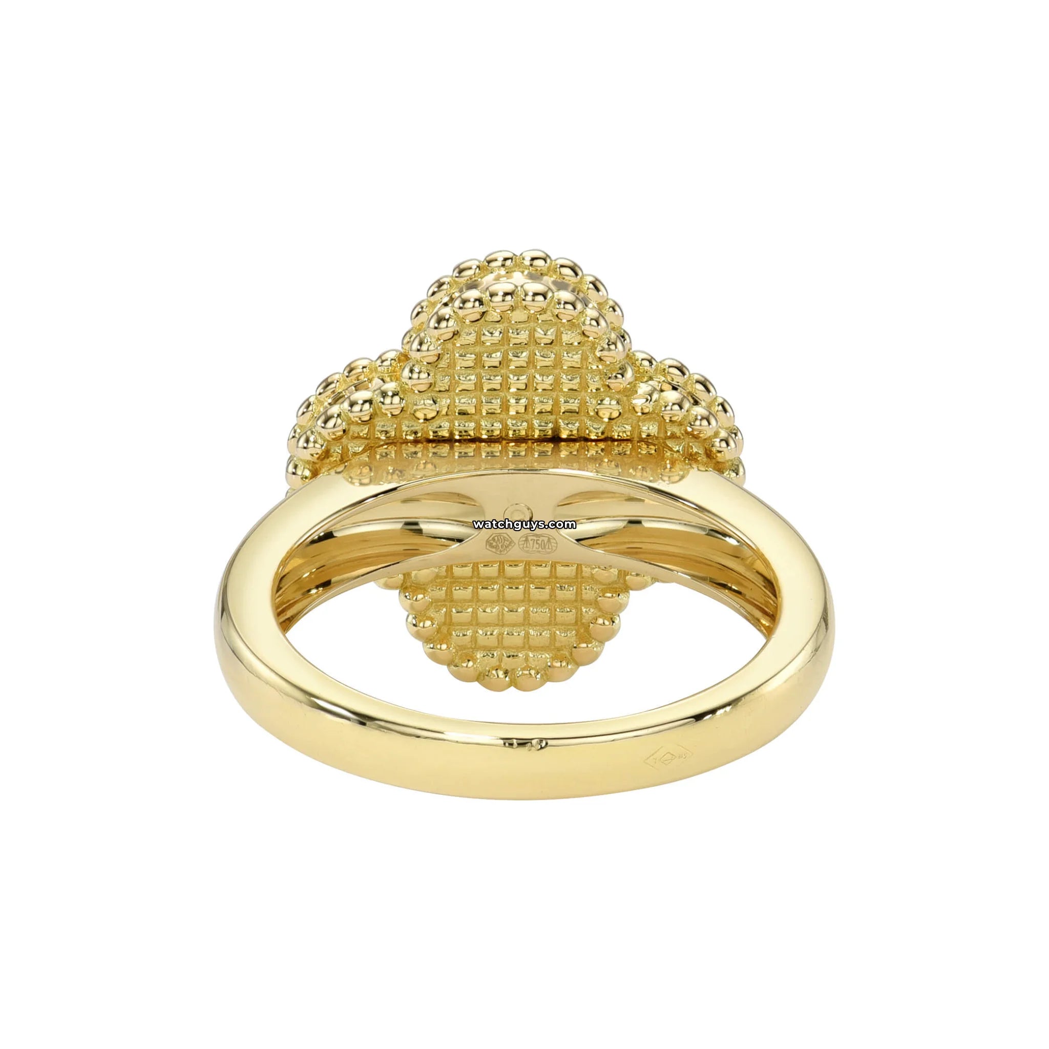 Van Cleef & Arpels Vintage Alhambra Ring - 18K Gold Onyx & Diamond Jewelry for Women | Luxury Gift for Anniversary, Birthday & Special Occasions
