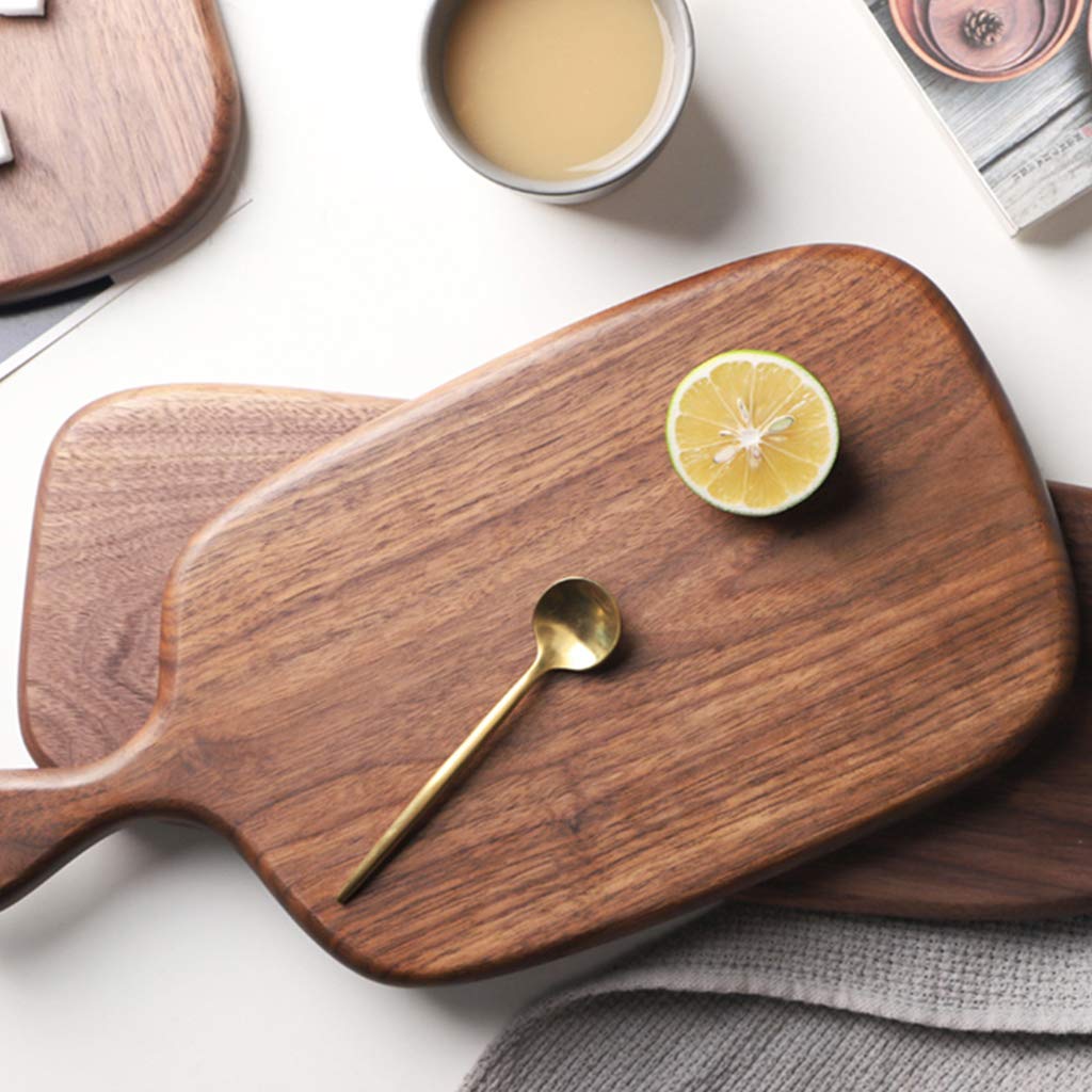 Premium Walnut Wood Cutting Board with Handle - Durable Chopping Board for Pizza, Meat, Vegetables & More - Perfect for Kitchen Prep, Serving & Entertaining