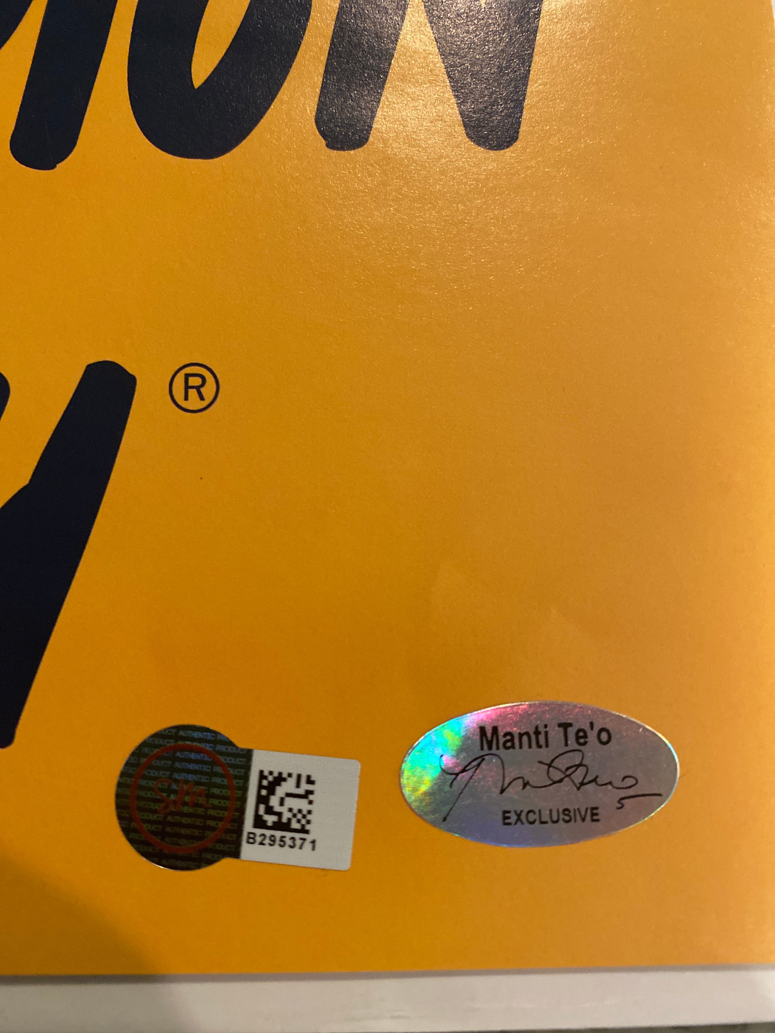 Authentic Manti Te'o Signed Notre Dame 
