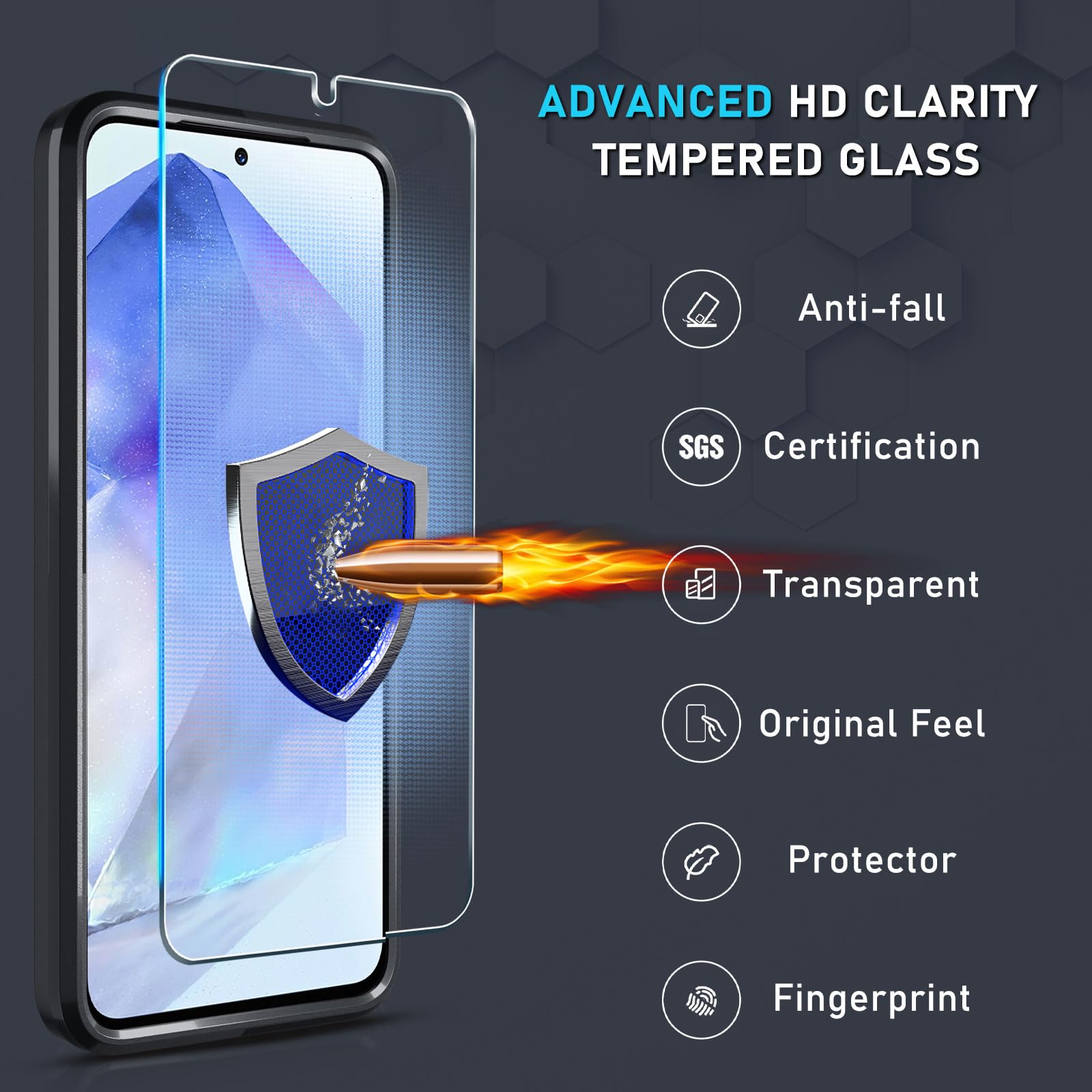Janmitta Heavy Duty Shockproof Case for Samsung Galaxy A35 5G (2024) - Full Body Protection with Built-in Metal Ring Holder & Kickstand + Screen Protector | Matte Black | Perfect for Outdoor Activities, Travel & Daily Use