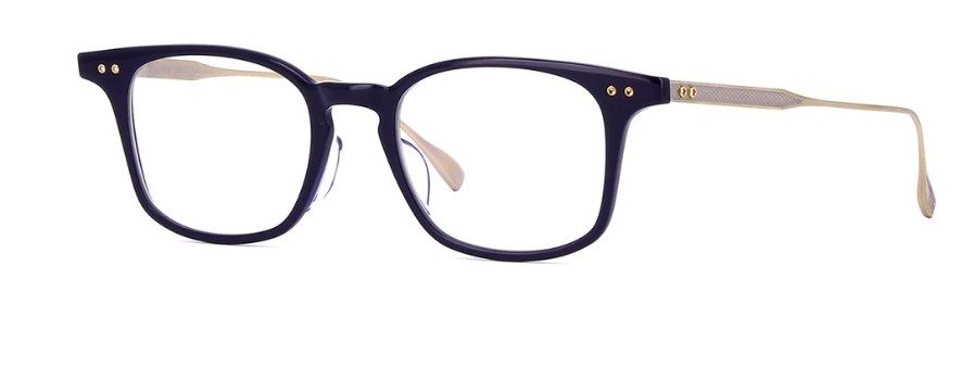 Dita Buckeye DRX 2072 C Navy/Gold Rectangle Women's Eyeglasses - Stylish Designer Frames for Women, UV Protection, Lightweight & Comfortable - Perfect for Work, Reading & Everyday Fashion