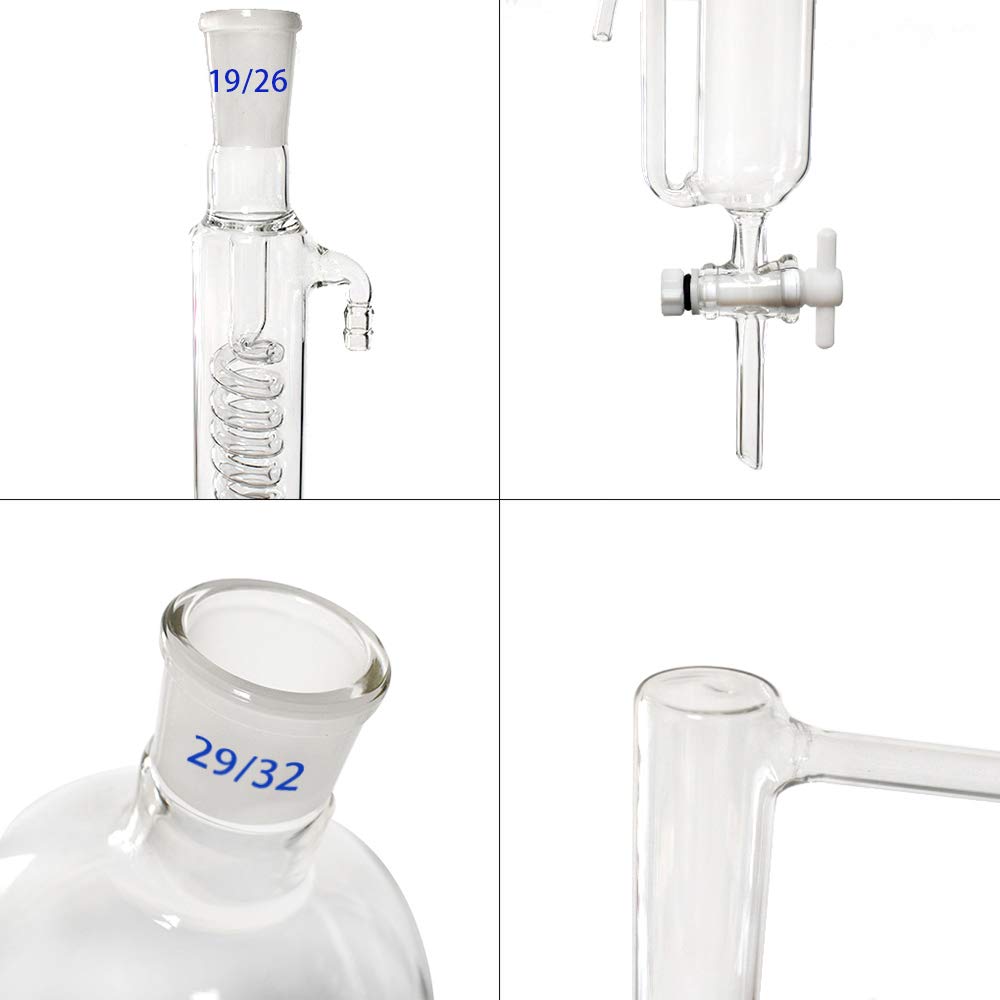 Premium 1000ml Borosilicate Glass Essential Oil Distiller Kit - Steam Distillation Apparatus for Pure Oil Extraction, Lab Glassware & Water Purifier - Perfect for Aromatherapy, DIY Skincare & Home Use