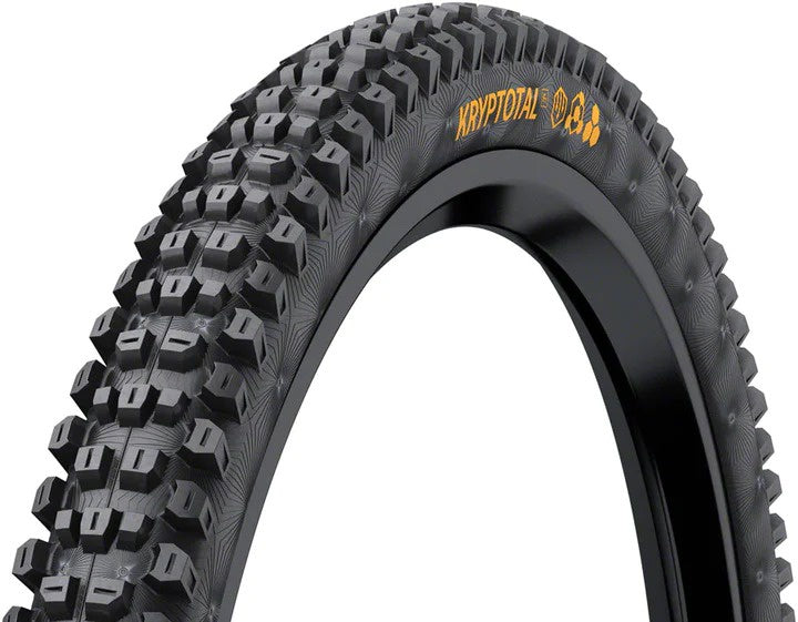 Continental Kryptotal F DH Casing SuperSoft Folding Mountain Bike Tire - Premium Downhill MTB Tire for Extreme Trail Riding & Enduro Racing