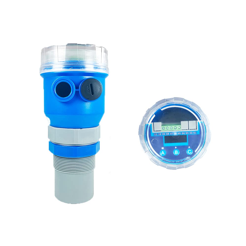 Ultrasonic Liquid Level Sensor 5M Range, 4-20mA Output - Water Tank & Oil Level Transmitter for Well, Reservoir, and Industrial Liquid Measurement (Ideal for Agriculture, HVAC, and Chemical Storage)