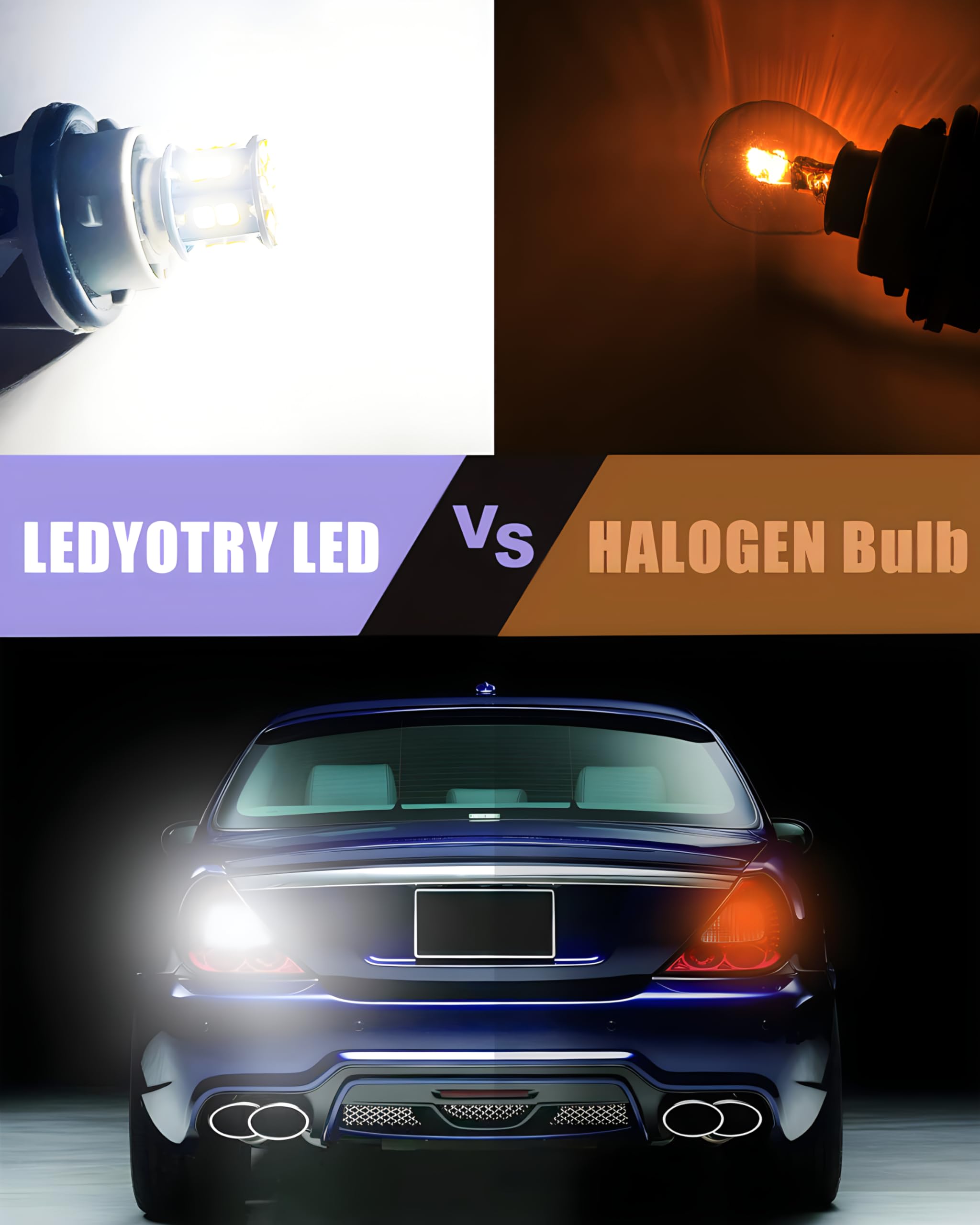 1157 LED Bulb White - Super Bright 2057 2357 7528 BAY15D Replacement Bulbs for Backup Reverse Lights, Brake Tail Lights, DRL Parking Lights (4-Pack) - Perfect for Cars, Trucks, SUVs, and Motorcycle Lighting Upgrades