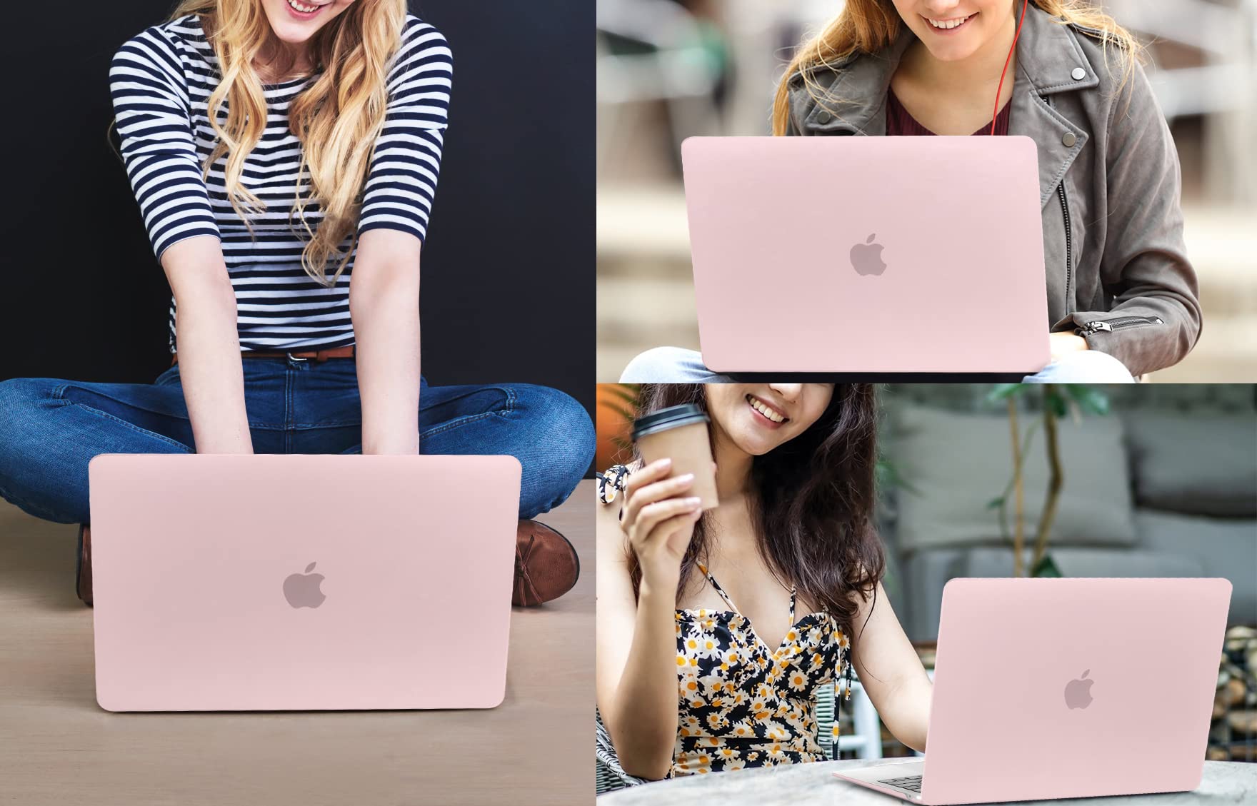 CISSOOK Hard Shell Case & Keyboard Cover for MacBook Pro 13 inch (2016-2024) with Touch Bar - Baby Pink Protective Laptop Cover | Perfect for School, Work & Travel