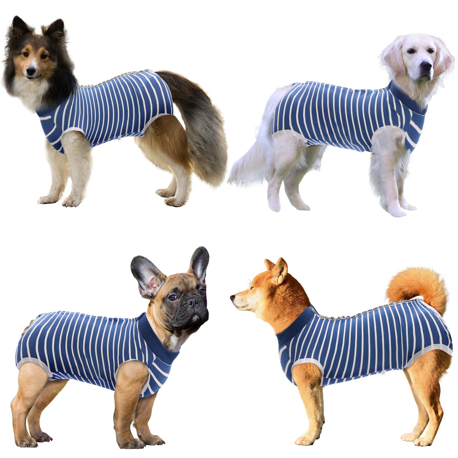 **SAWMONG Dog Recovery Suit – Post-Surgery Healing Garment for Dogs | Soft & Comfortable Alternative to E-Collar Cones | Ideal for Spay/Neuter Recovery (Blue, Small) – Perfect for Post-Op Care & Wound Protection**