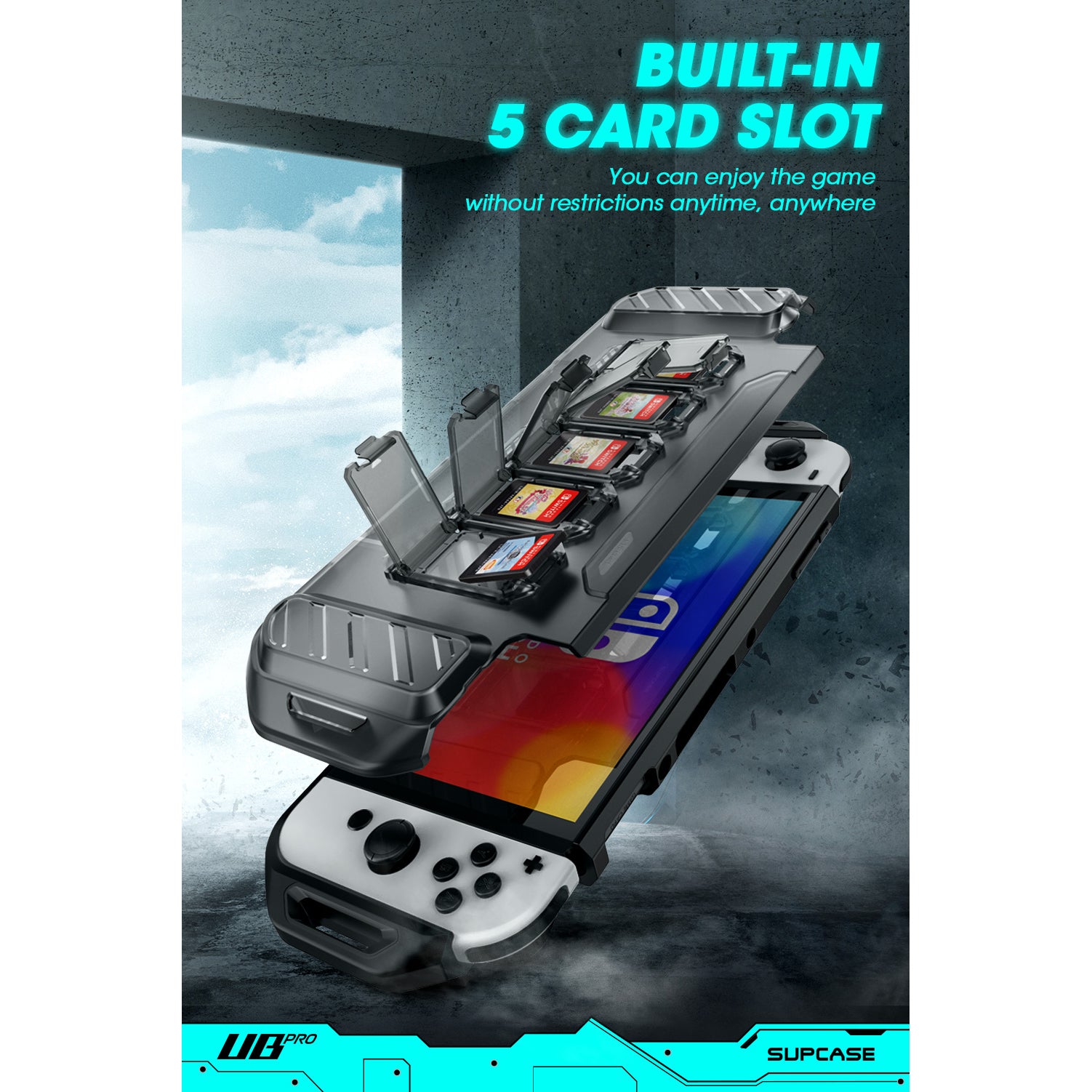 Nintendo Switch OLED Case - Unicorn Beetle PRO FORMA Slim Protective Cover with Screen Protector, Shockproof & Scratch Resistant - Perfect for Travel, Gaming On-The-Go & Everyday Use (Black)