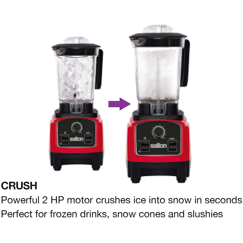 Salton BL1638R Compact Power Blender - 600W High-Speed Blender for Smoothies, Shakes & Food Prep - Perfect for Kitchen, Office & Small Spaces