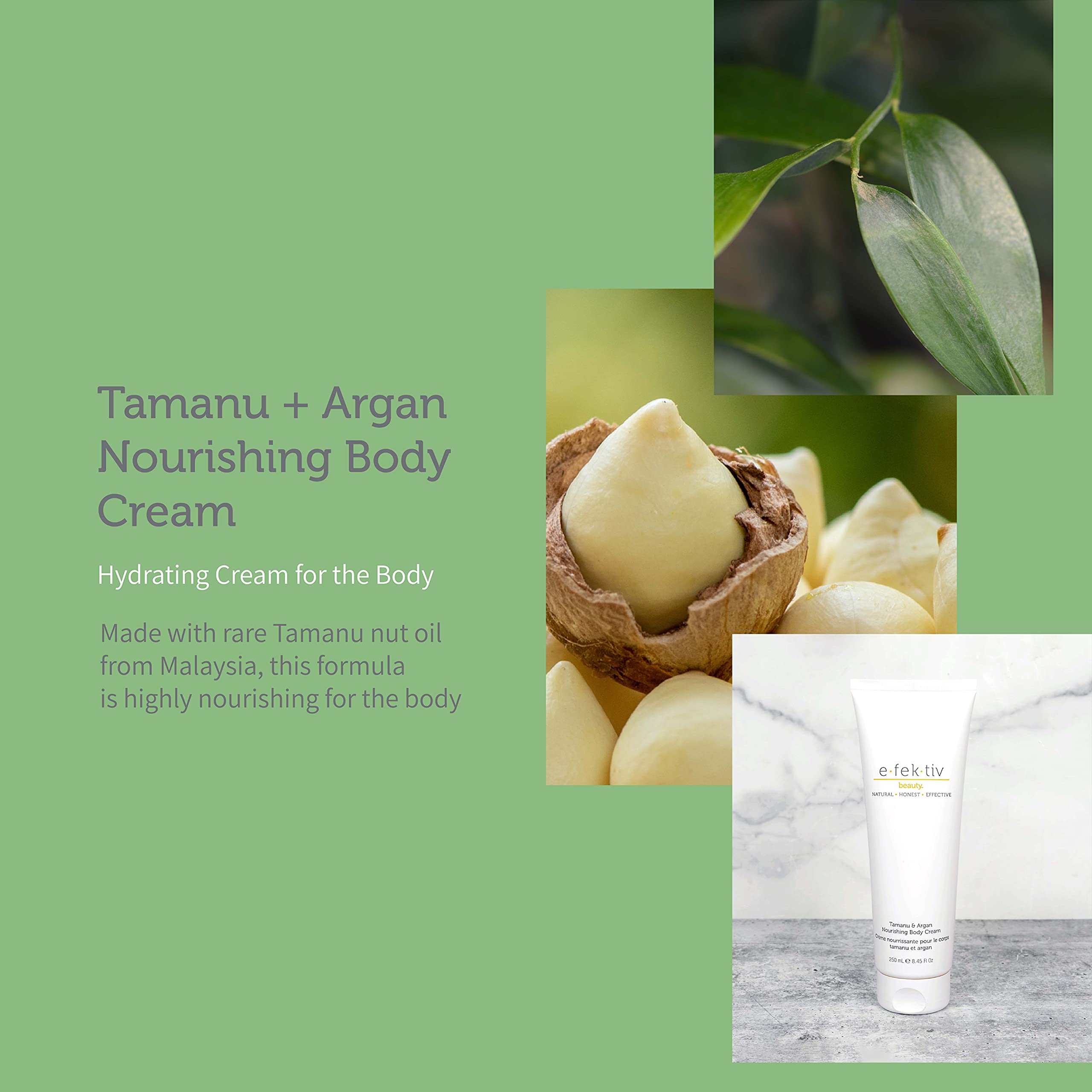 Tamanu & Argan Oil Body Cream for Dry Skin - Deep Hydration & Skin Protection - Natural Rejuvenating Moisturizer with Rare Ingredients - Clean Beauty Formula - 8.45 oz - Perfect for Daily Use & Post-Shower Skin Care