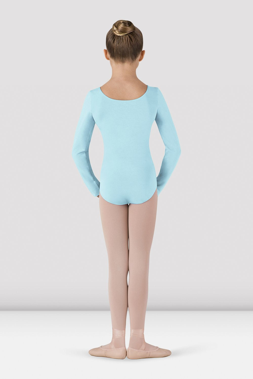 Girls Basic Long Sleeve Leotard - Ballet Dance Gymnastics Leotard for Kids - Comfortable Stretchy Performance Wear for Dance Class, Recital & Practice