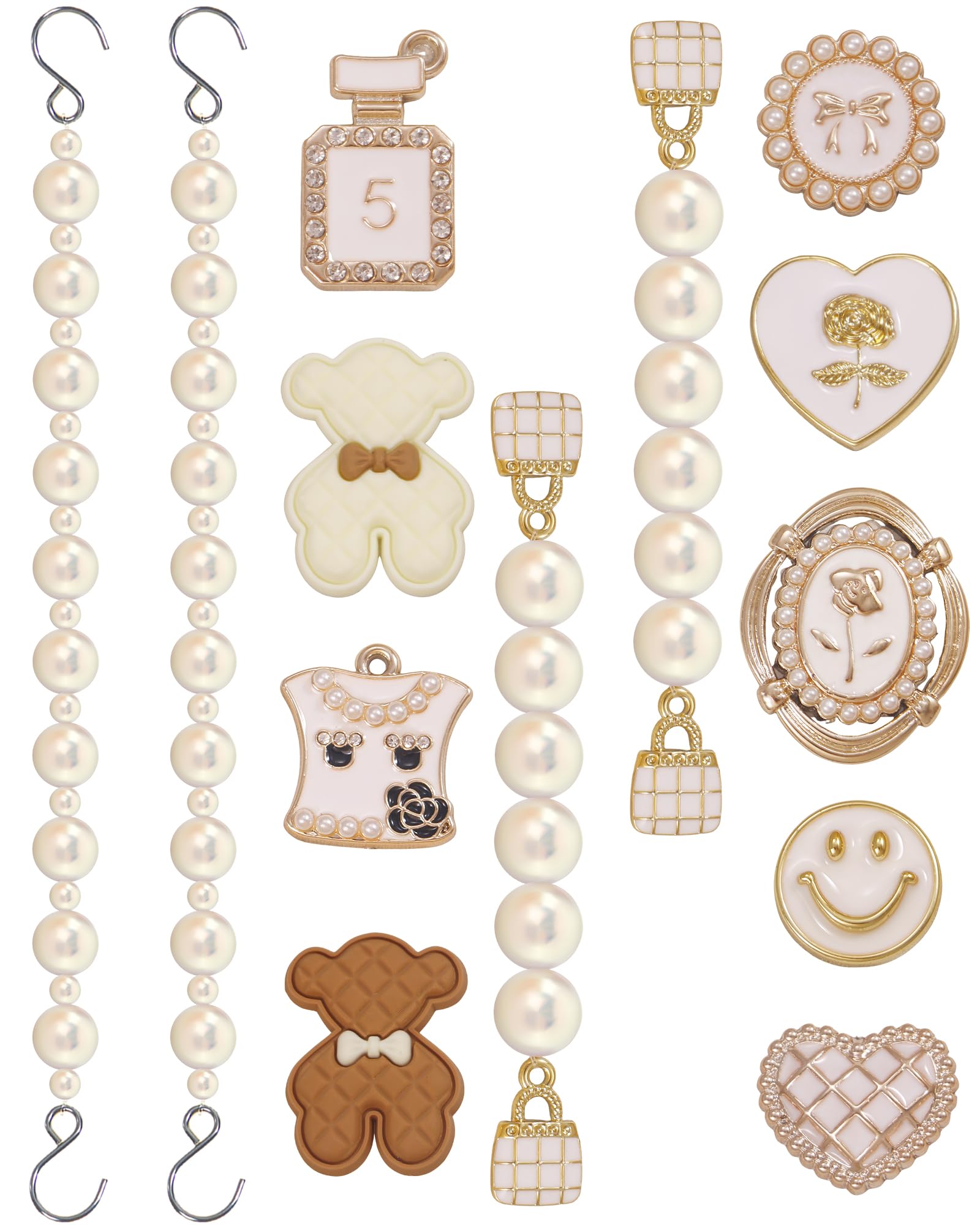Luxury Pearl Shoe Charms for Women - Elegant Bling Shoe Jewelry Accessories | Perfect for Weddings, Parties & Special Occasions