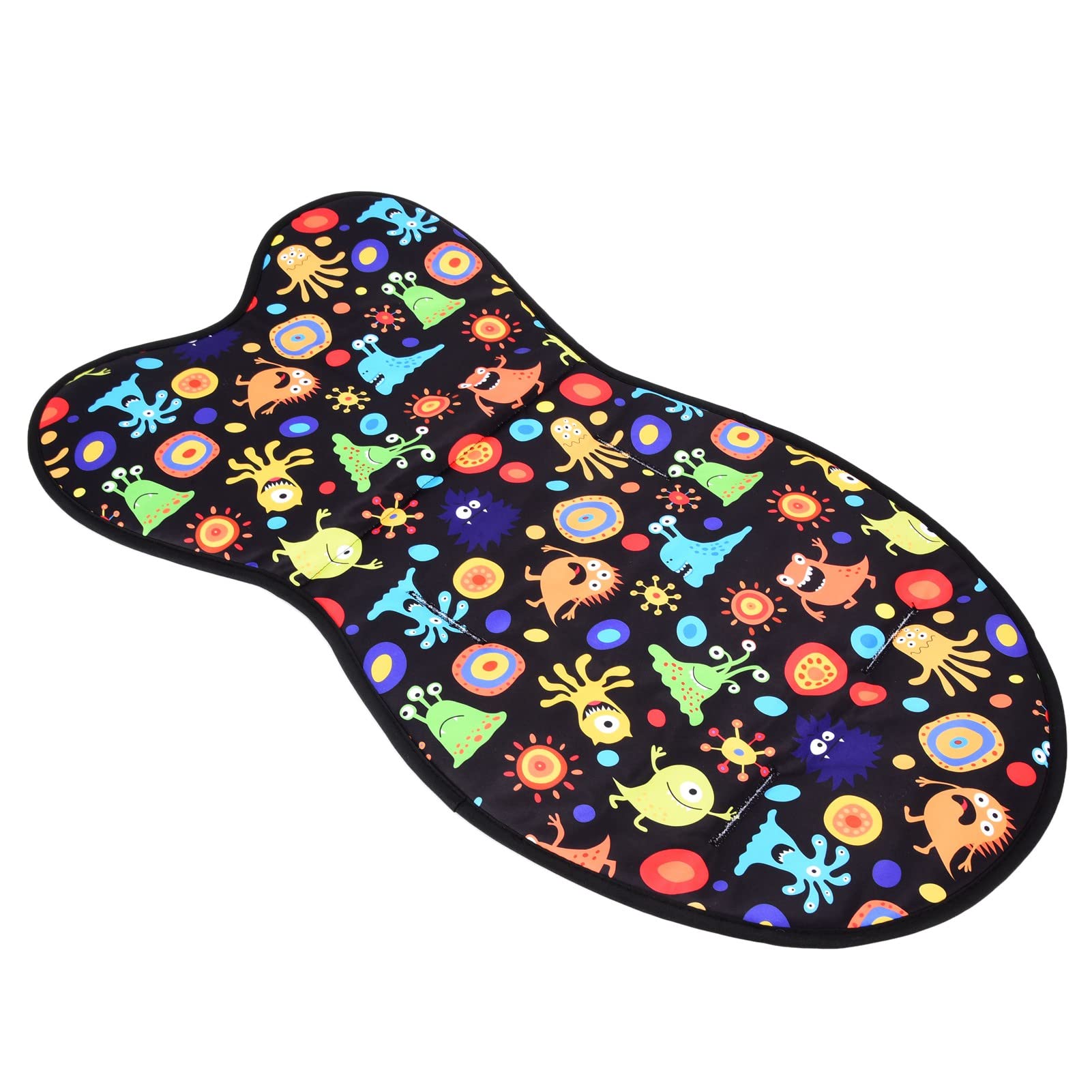Breathable High Chair Mat & Pad - Soft Baby High Chair Cover & Cushion for Feeding, Car Seat & Playtime - Little Monster Design