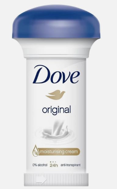 Dove Deodorant Stick for Women & Men - Original Scent, 50ml (Pack of 6) | 24-Hour Odor Protection, Moisturizing Cream Formula | Gym, Work & Daily Freshness