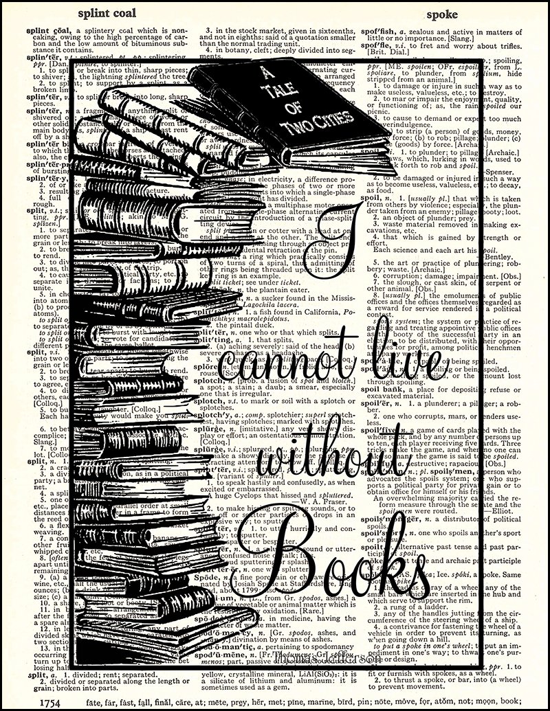 Dictionary Art Print - Inspirational Book Lover Gift for Home & Office Decor - Perfect for Libraries, Study Rooms & Reading Nooks