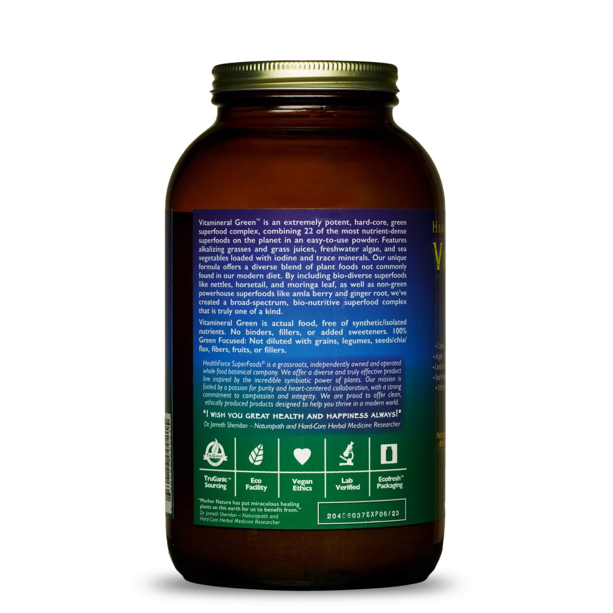 HealthForce SuperFoods Vitamineral Green Powder - Organic Mineral & Vitamin Supplement for Immune, Thyroid & Energy Support - Gluten-Free, Vegan Superfood Blend - 500g (2-Pack) - Perfect for Smoothies, Juices & Daily Wellness Routine