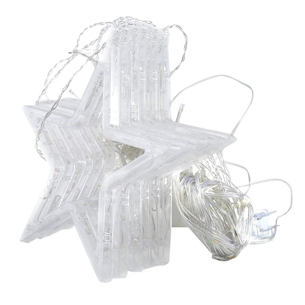Stars Party Net Curtain Christmas Decorations - 300 LED String Lights for Indoor/Outdoor Xmas Tree, Window, Home & Garden Decoration - Warm White Soft Glow Holiday Lighting