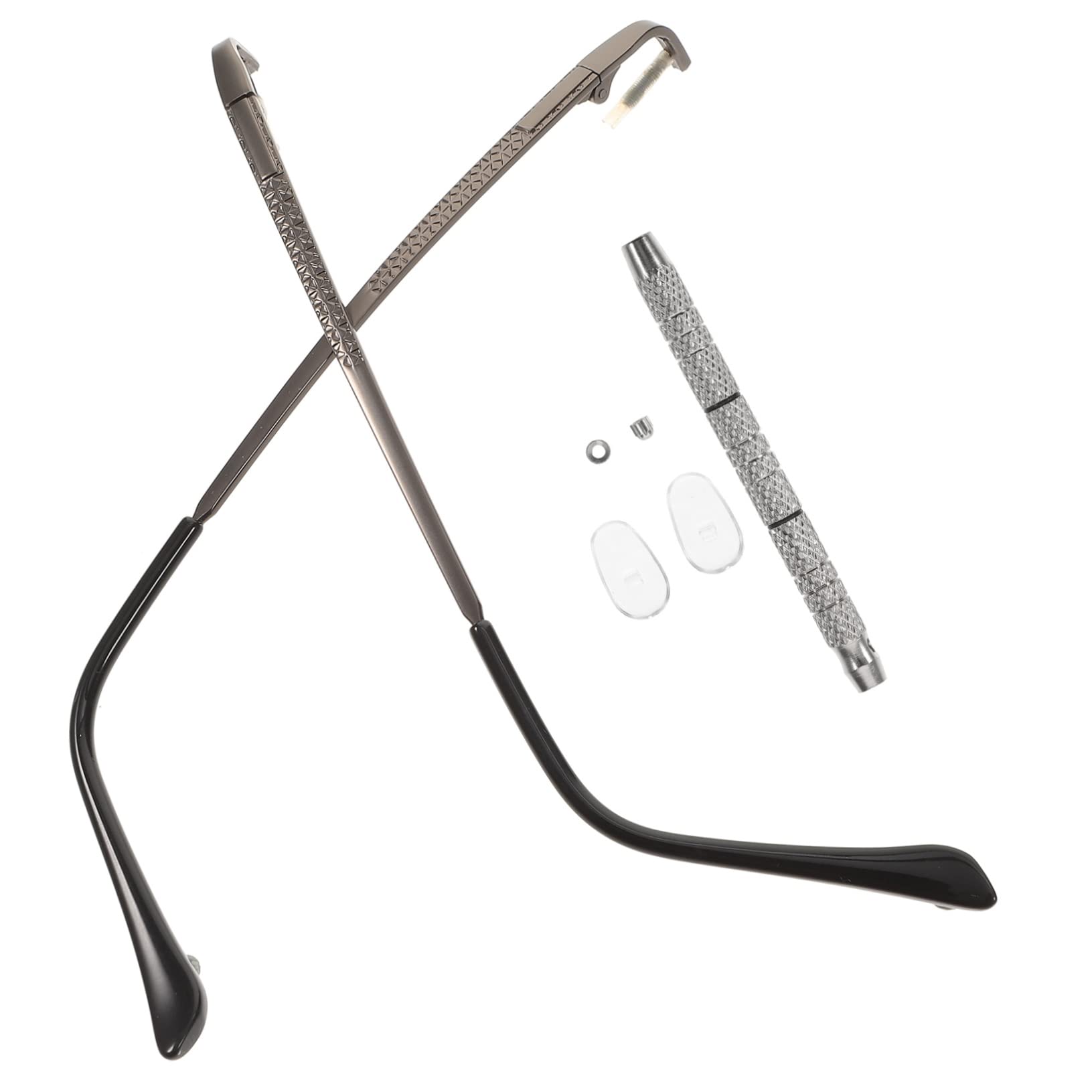 FOMIYES Glasses Repair Kit - 1 Set of Replacement Screws, Arms & Temple Tips for Sunglasses & Eyeglasses - ABS Plastic - Perfect for Fixing Loose or Broken Frames at Home, Office or Travel